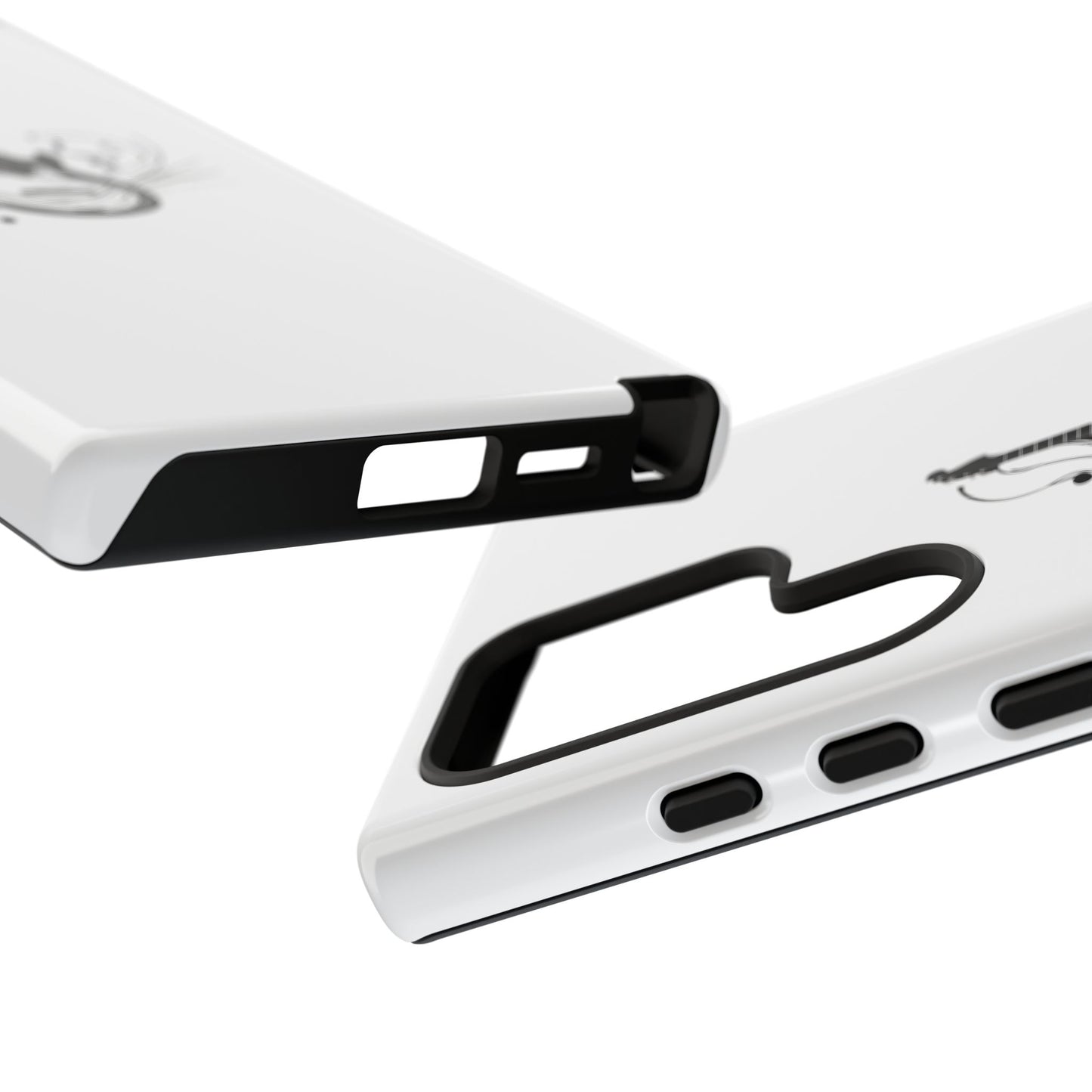 Tough Cases: Stylish Guitar Phone Case with Musical Notes