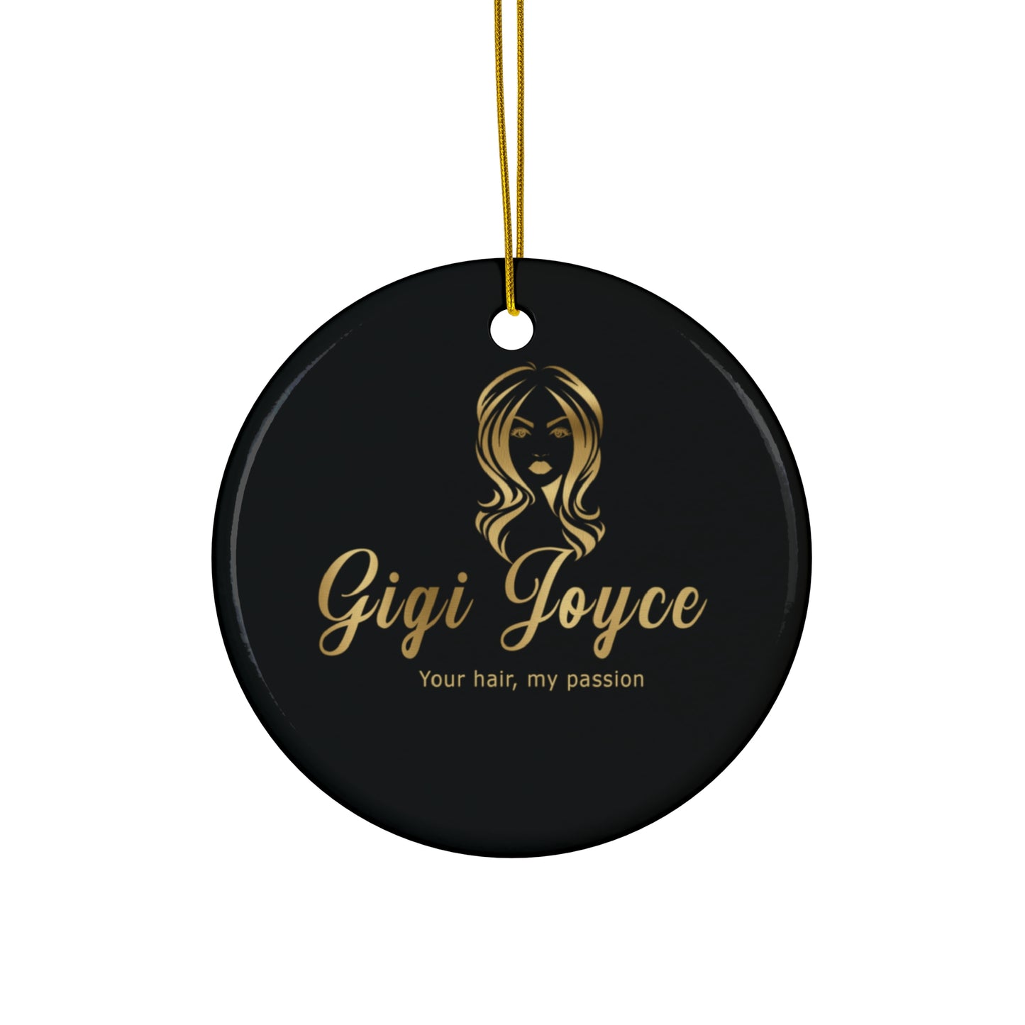 Personalized Ceramic Ornament - Stylish Hair Passion Design for Holiday Decor