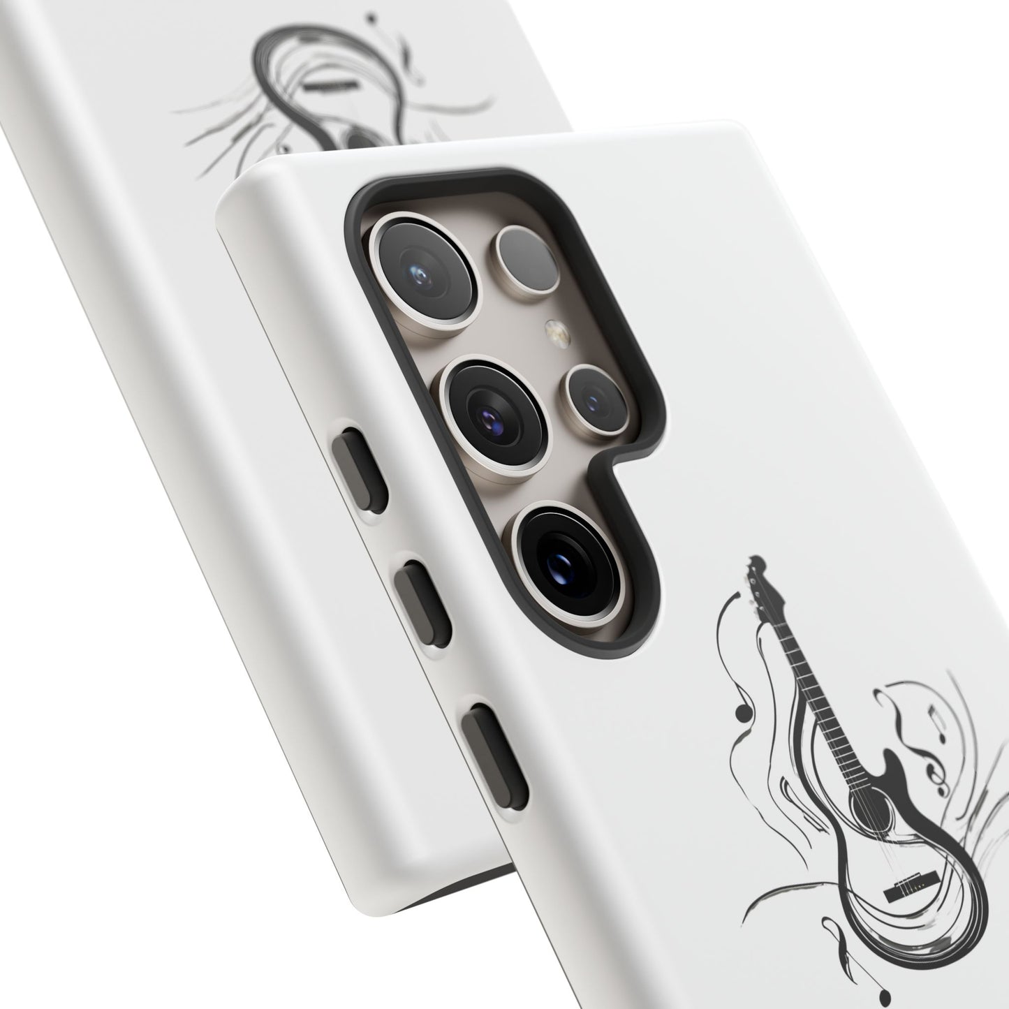 Tough Cases: Stylish Guitar Phone Case with Musical Notes