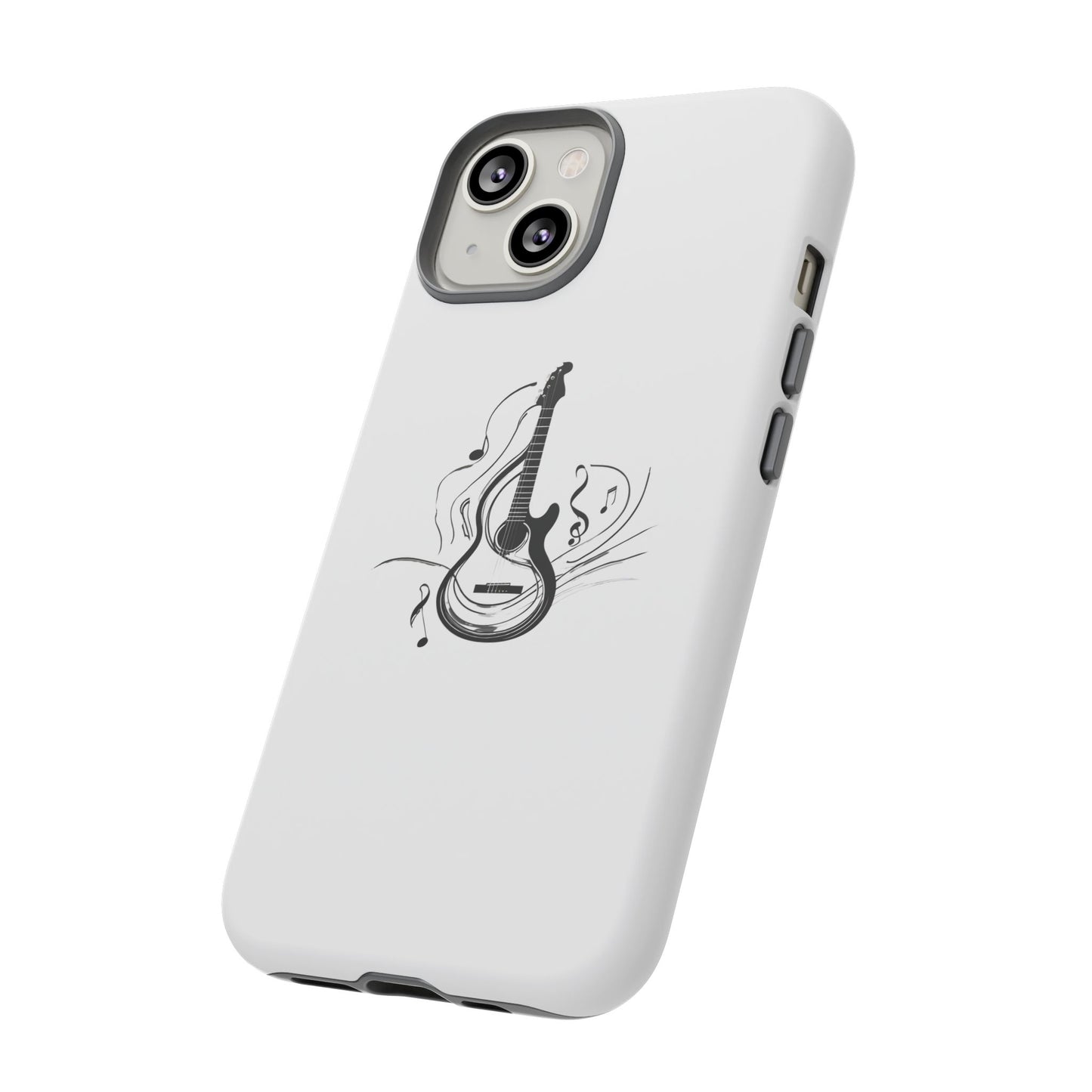 Tough Cases: Stylish Guitar Phone Case with Musical Notes
