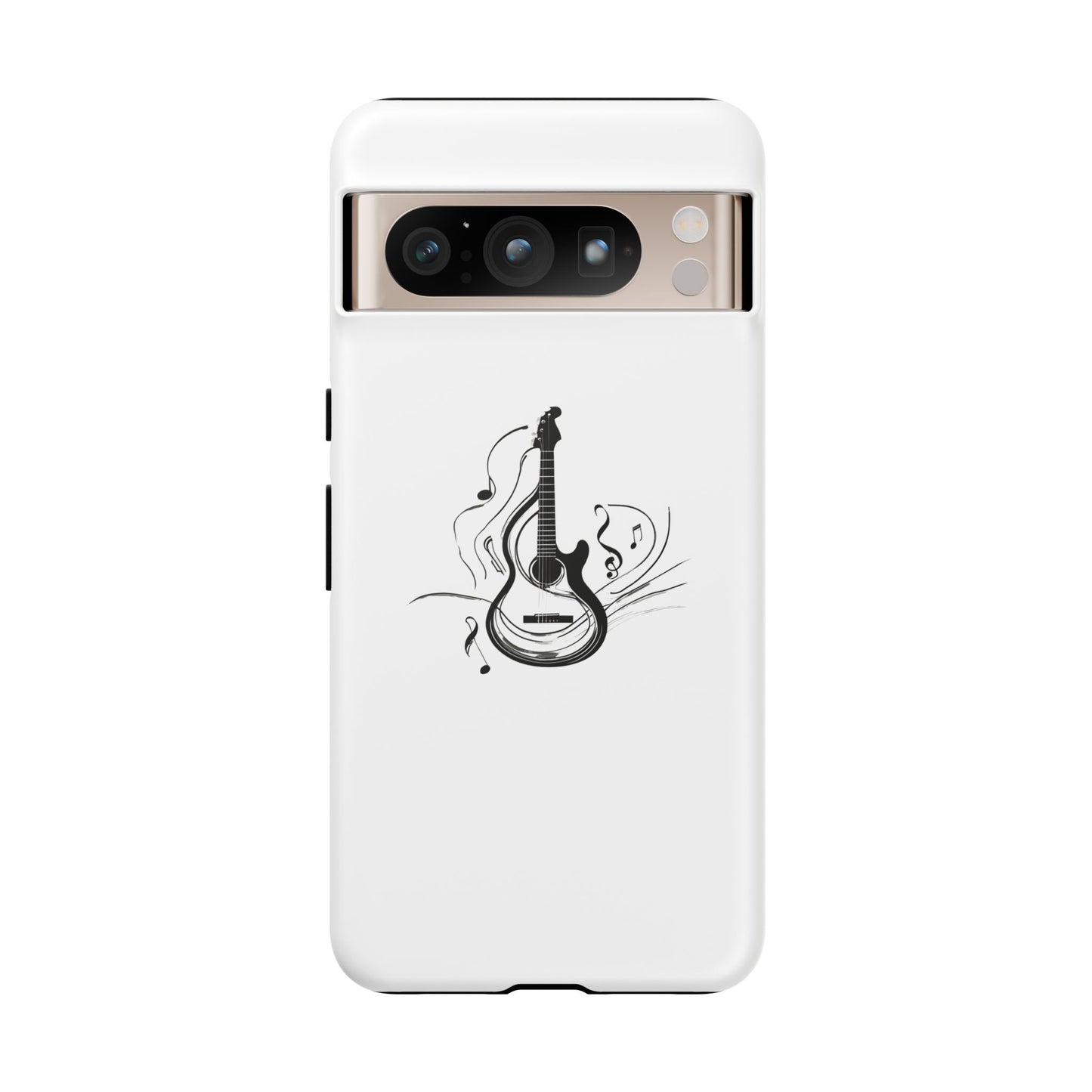 Tough Cases: Stylish Guitar Phone Case with Musical Notes