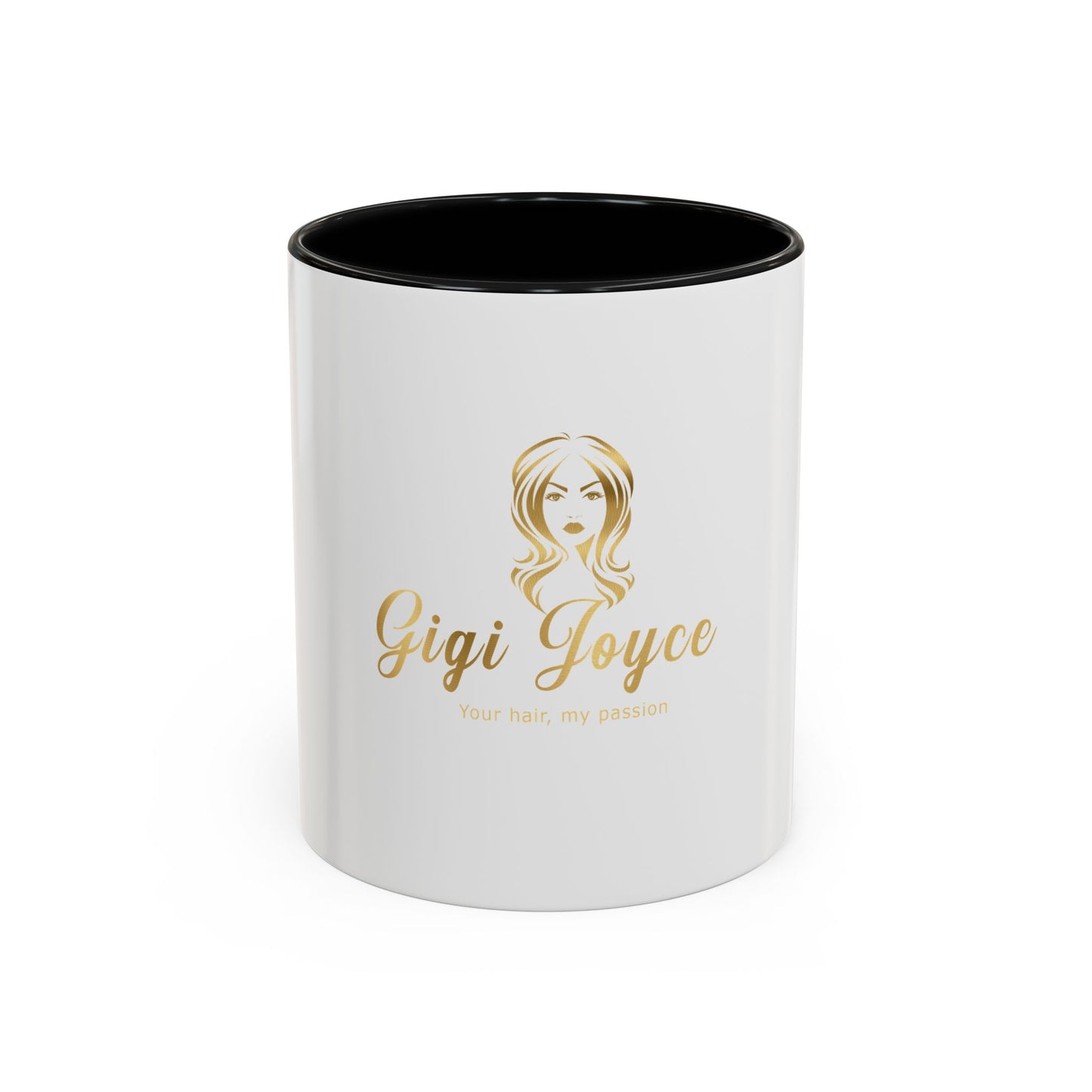 Personalized Accent Coffee Mug - 'Your Hair, My Passion' Design