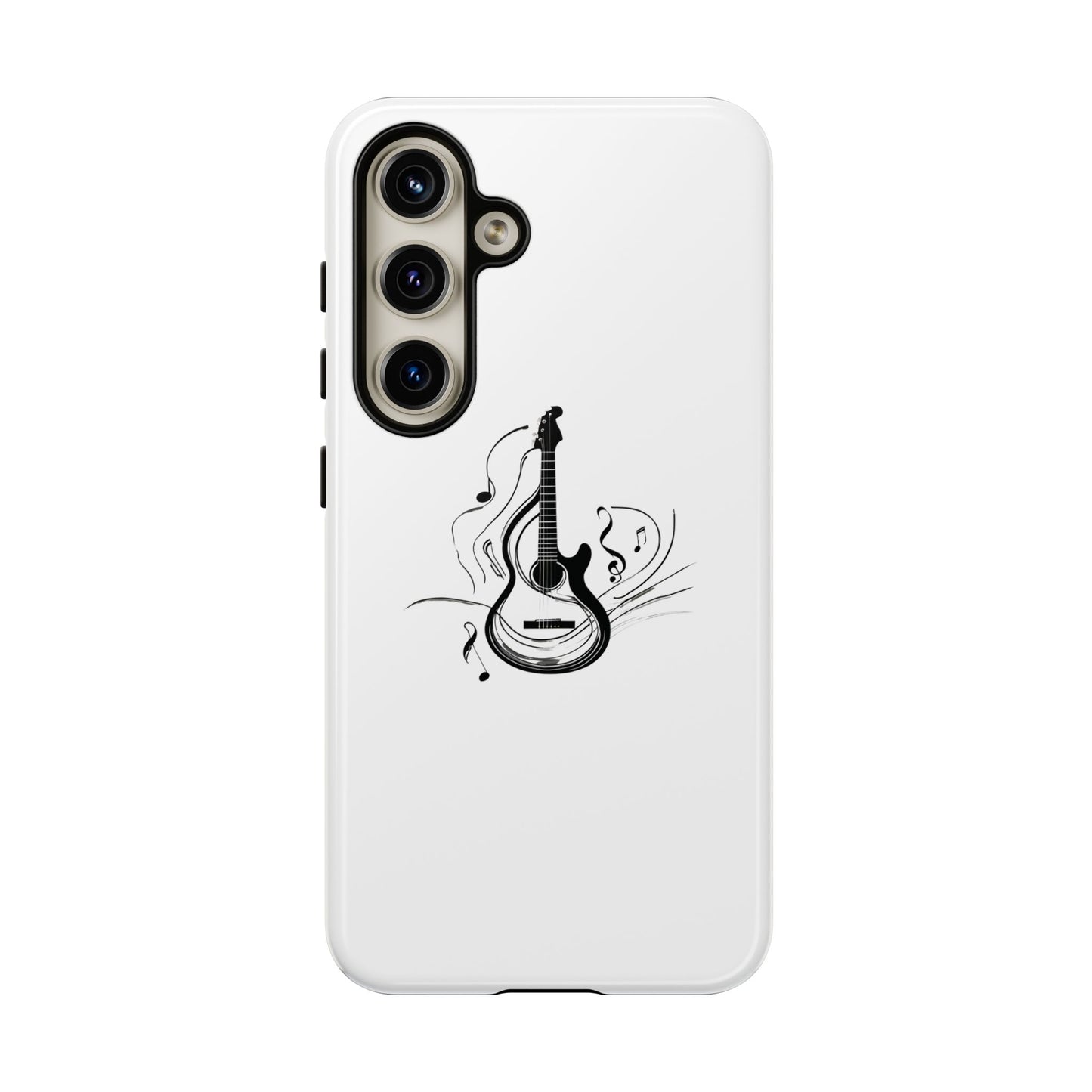 Tough Cases: Stylish Guitar Phone Case with Musical Notes