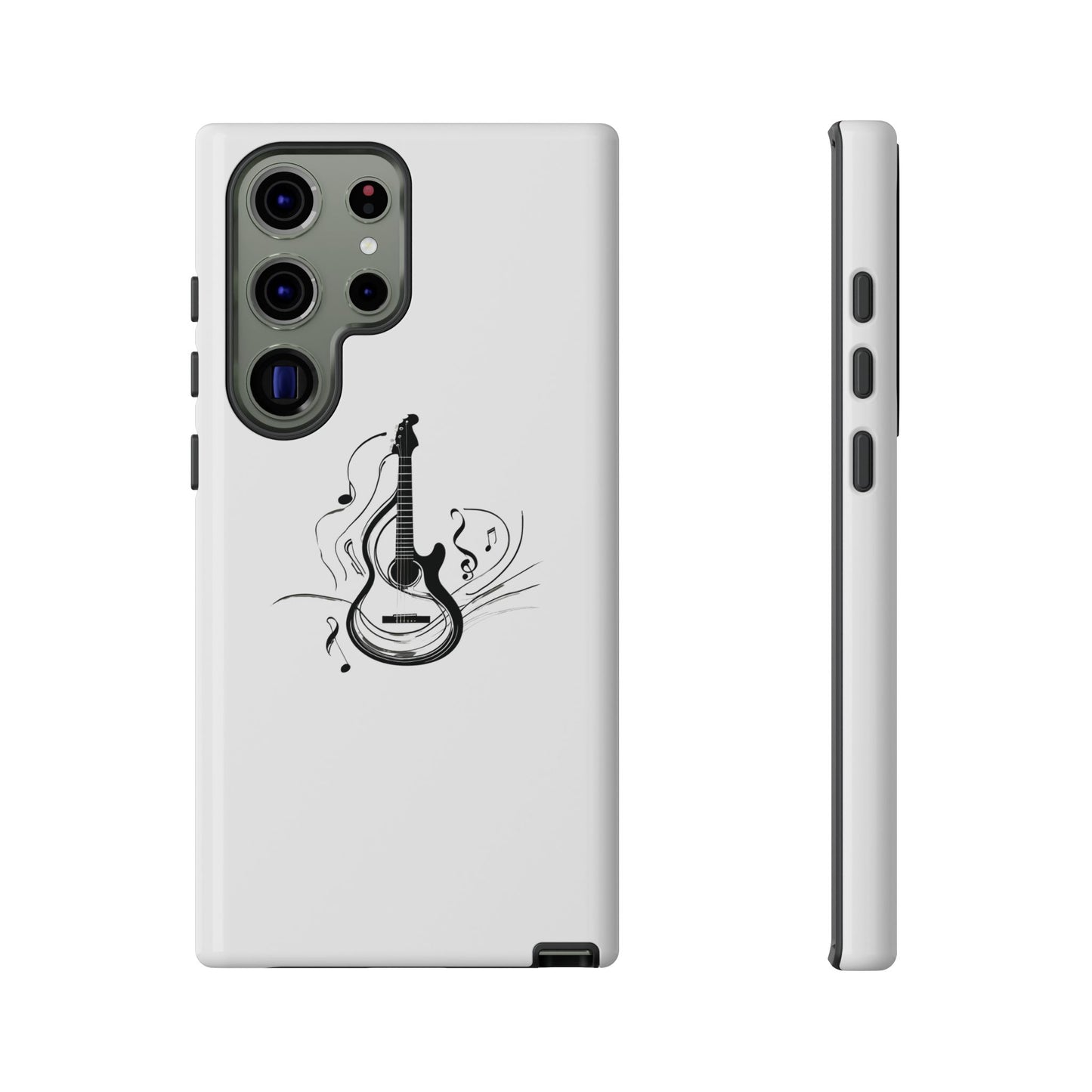 Tough Cases: Stylish Guitar Phone Case with Musical Notes
