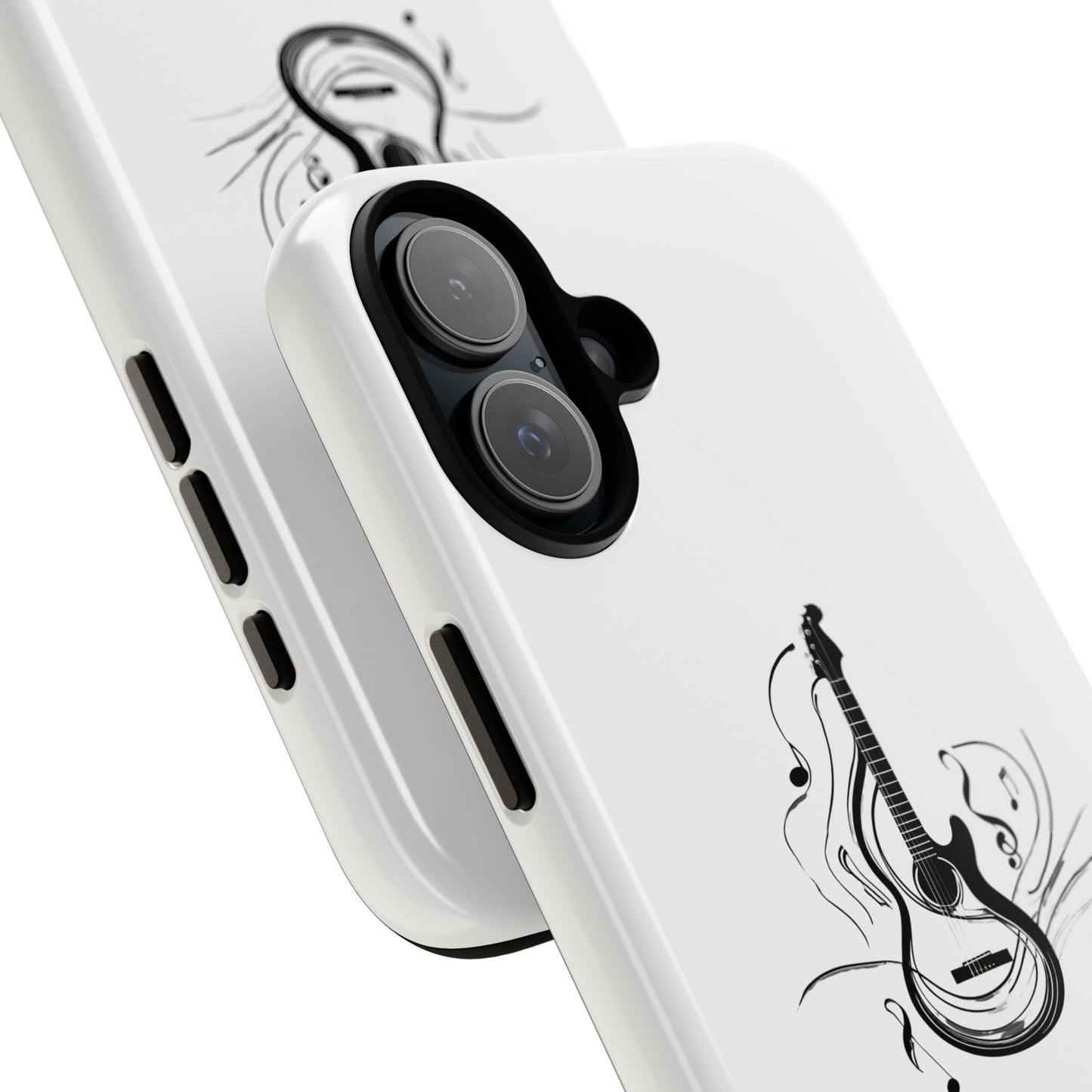 Tough Cases: Stylish Guitar Phone Case with Musical Notes