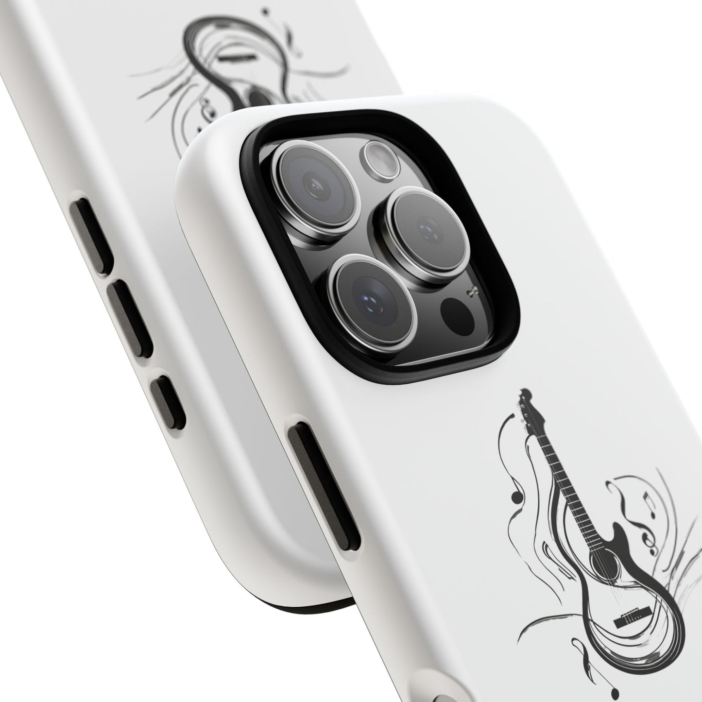 Tough Cases: Stylish Guitar Phone Case with Musical Notes