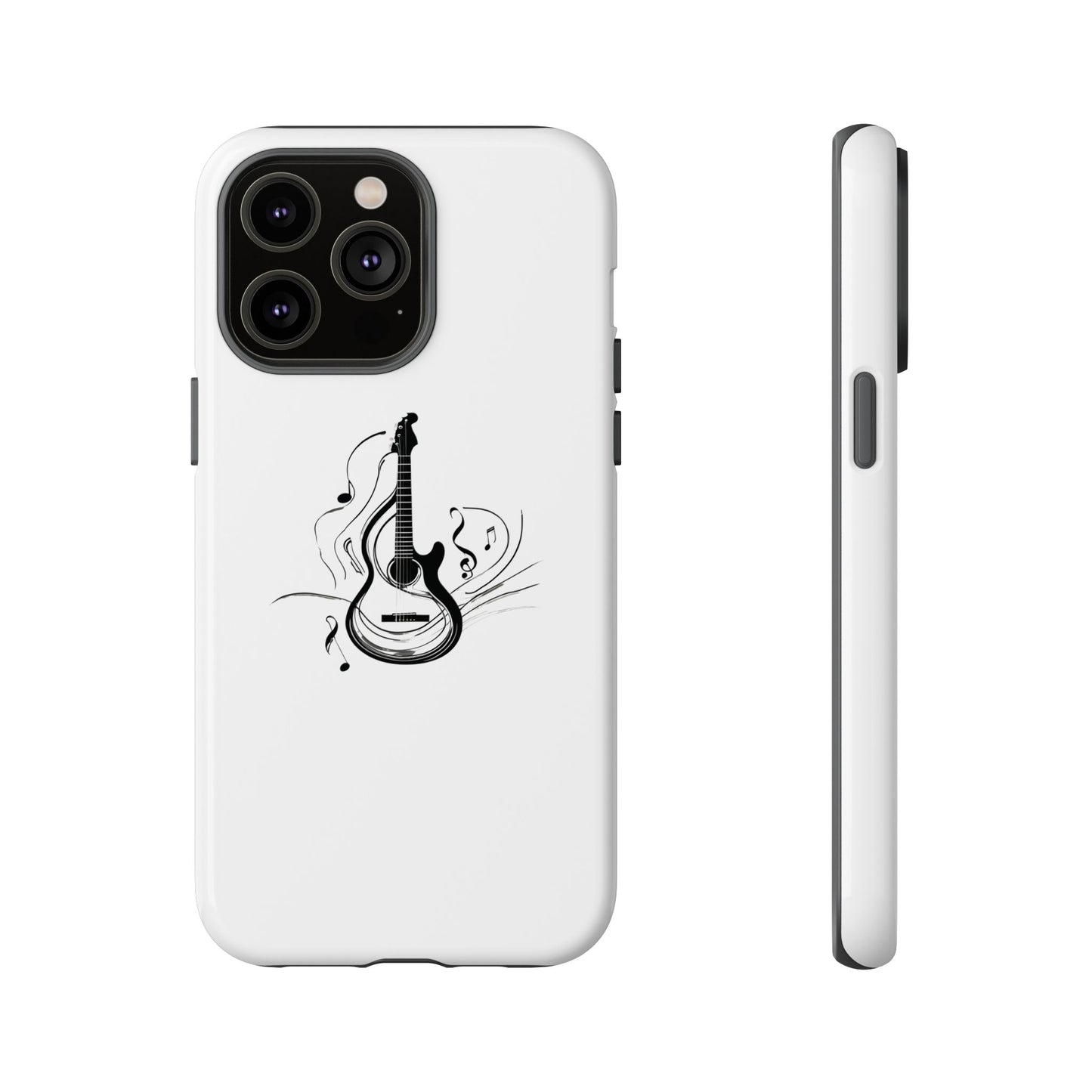 Tough Cases: Stylish Guitar Phone Case with Musical Notes