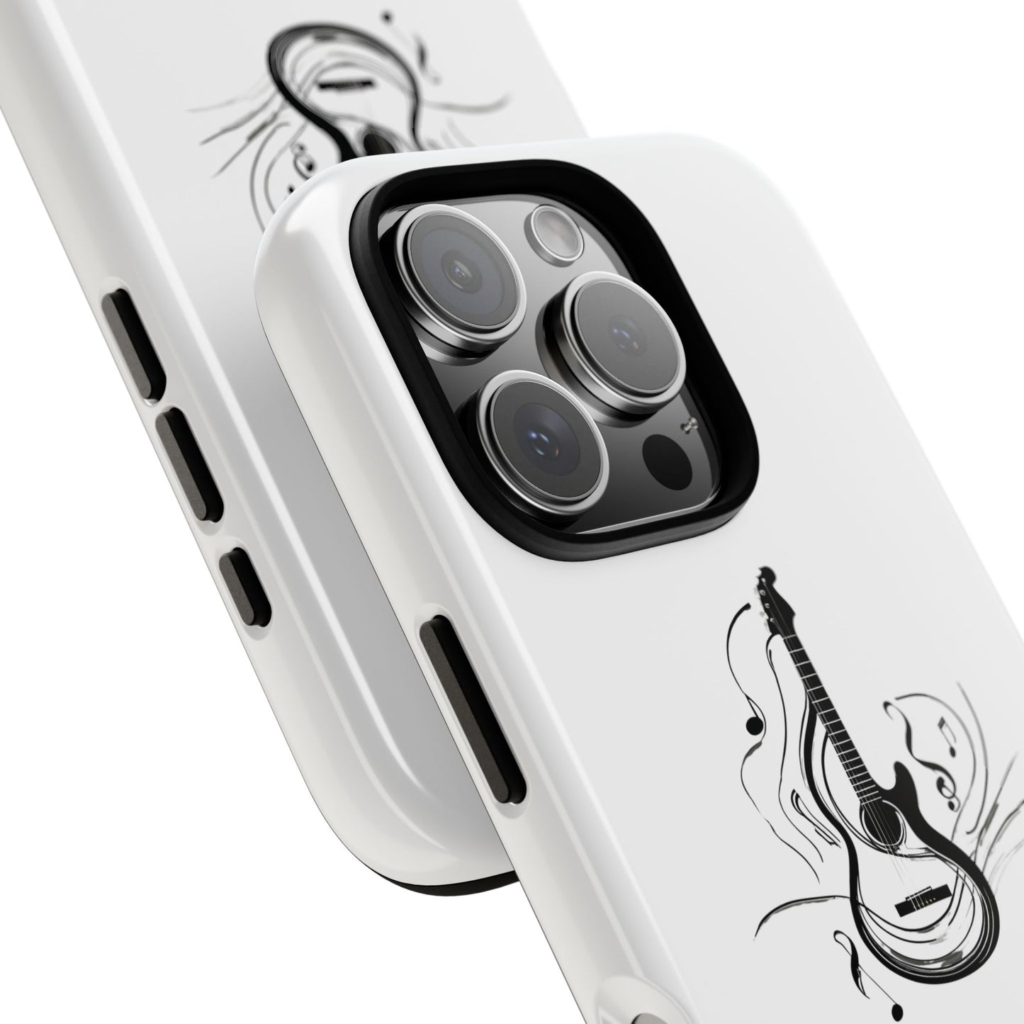Tough Cases: Stylish Guitar Phone Case with Musical Notes