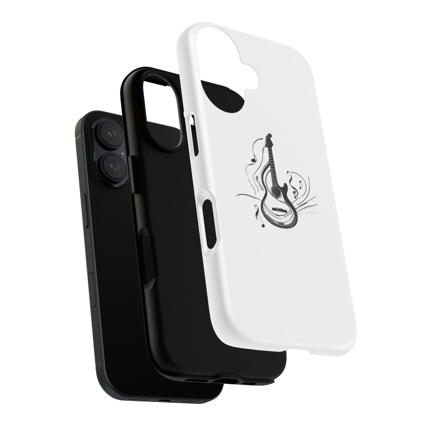 Tough Cases: Stylish Guitar Phone Case with Musical Notes