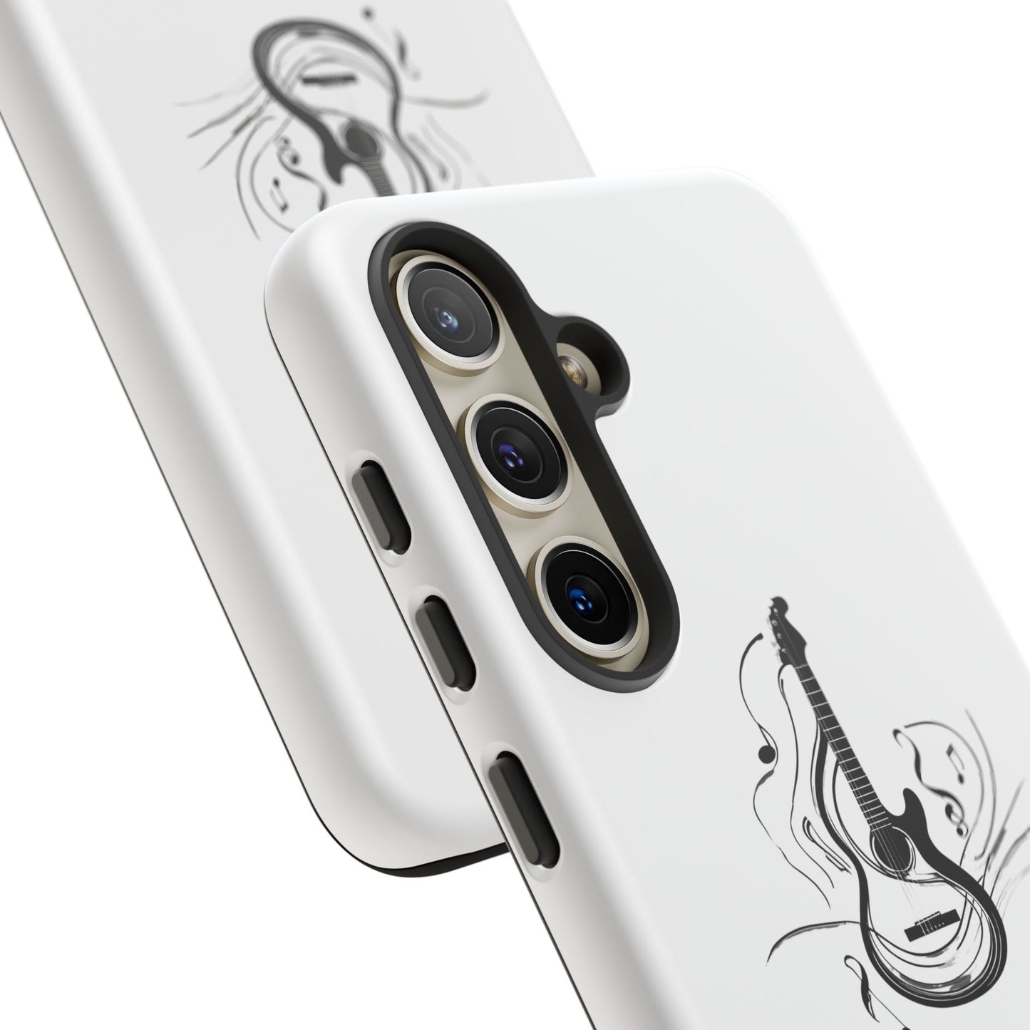 Tough Cases: Stylish Guitar Phone Case with Musical Notes