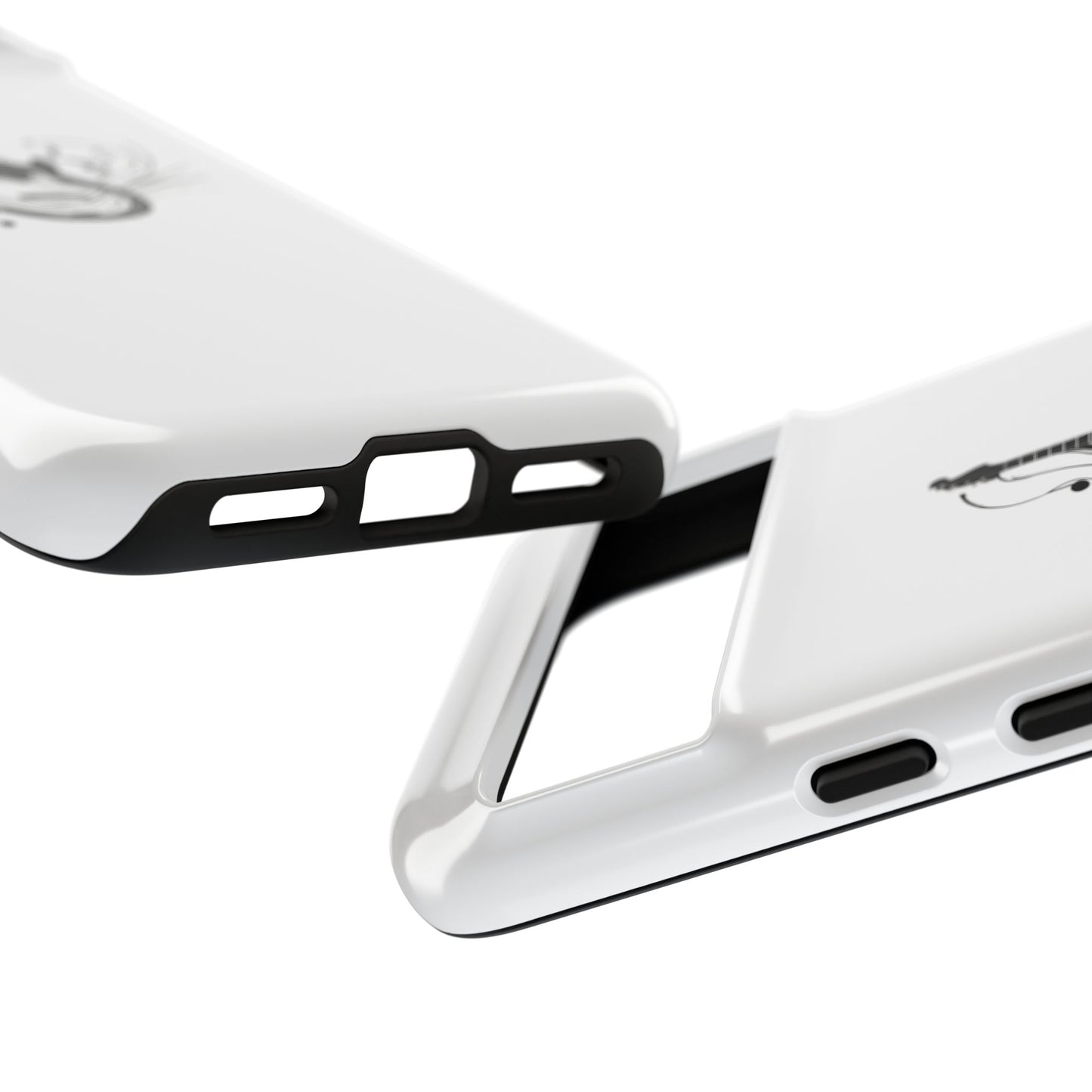 Tough Cases: Stylish Guitar Phone Case with Musical Notes