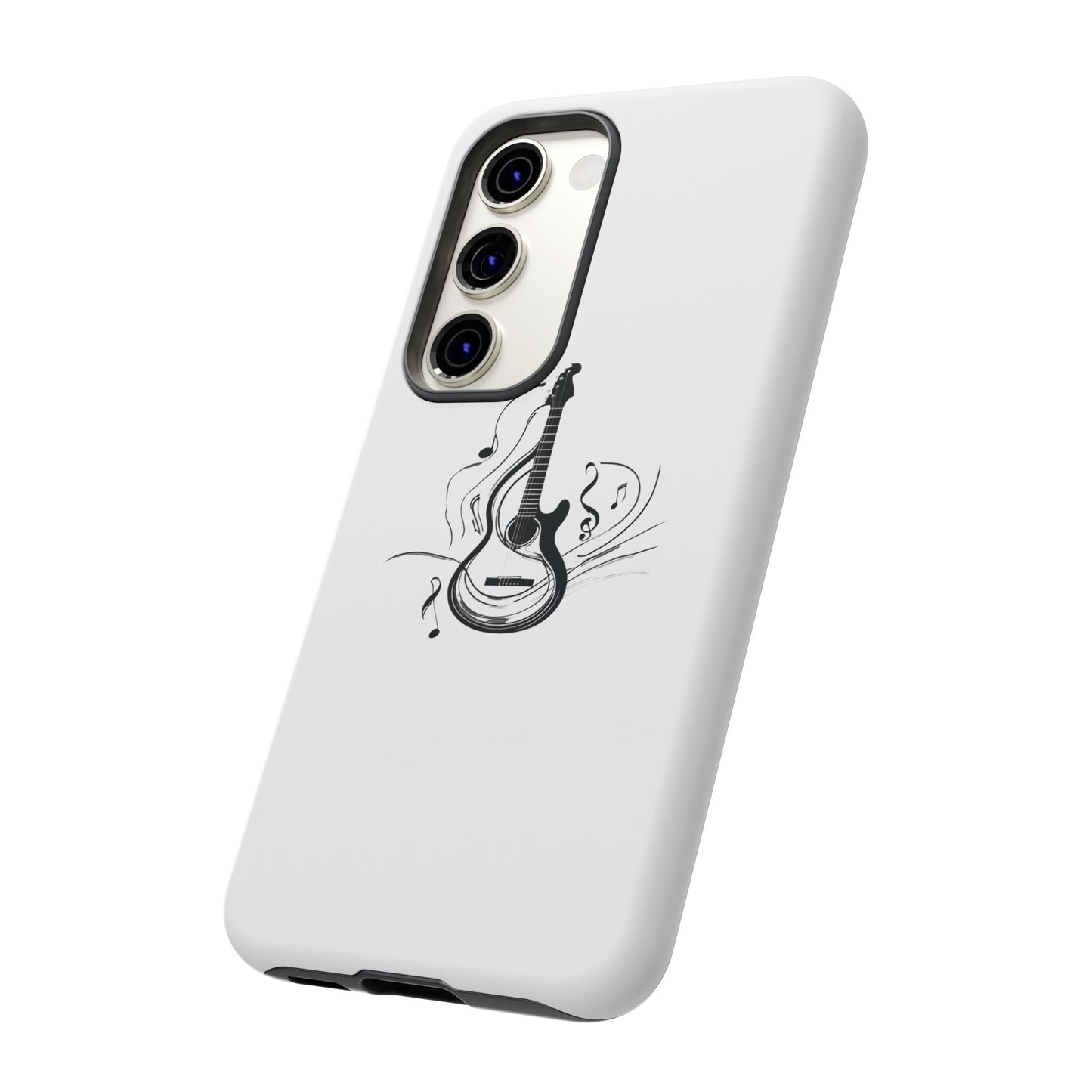 Tough Cases: Stylish Guitar Phone Case with Musical Notes