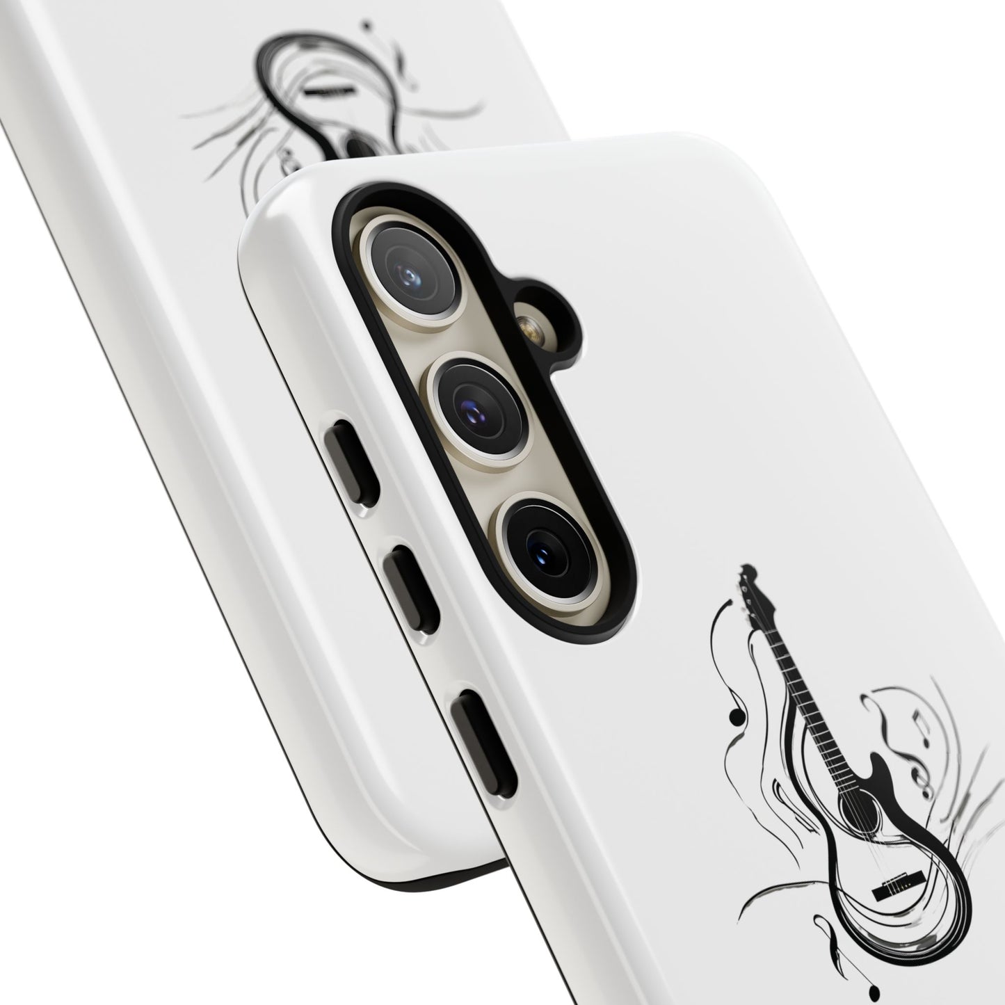 Tough Cases: Stylish Guitar Phone Case with Musical Notes