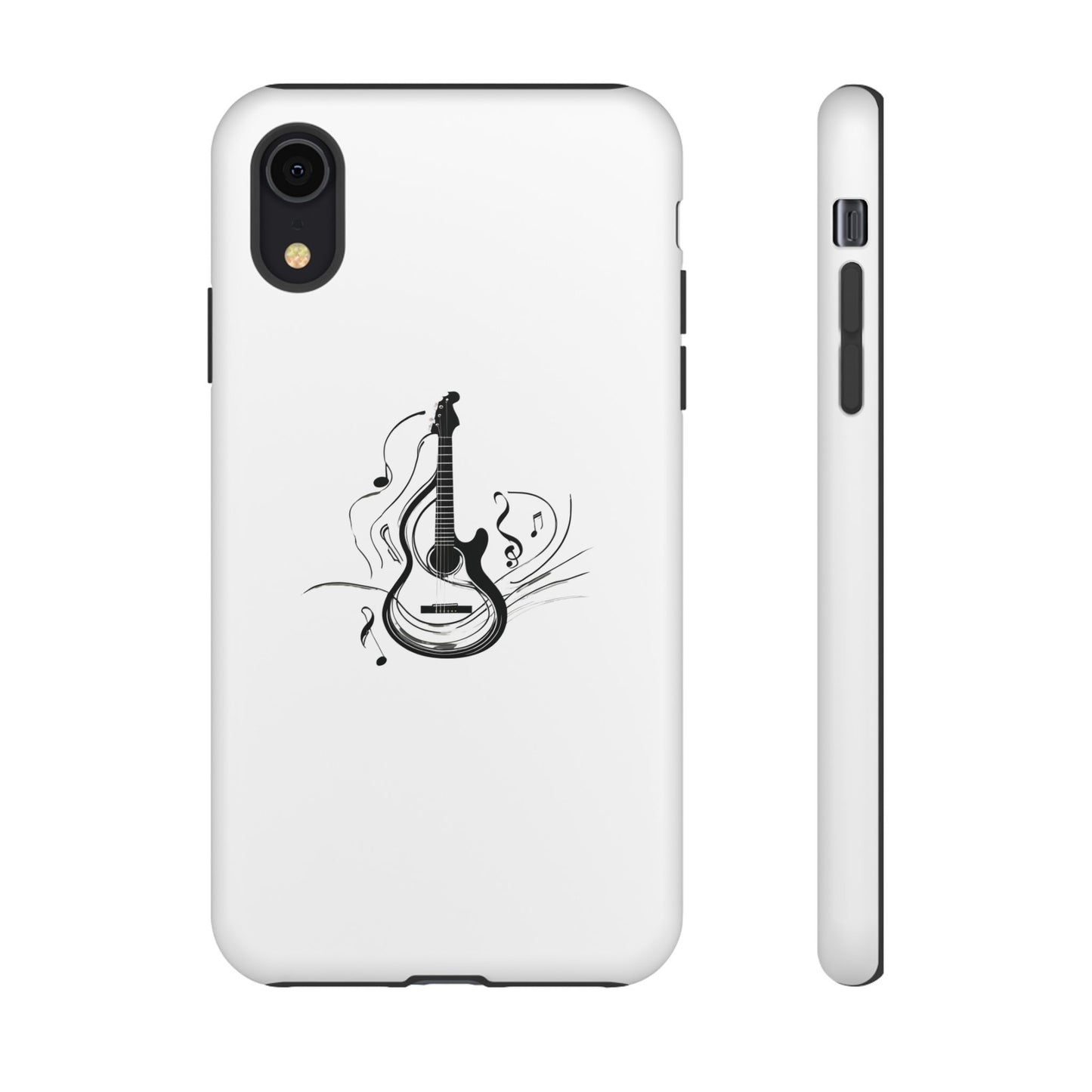 Tough Cases: Stylish Guitar Phone Case with Musical Notes