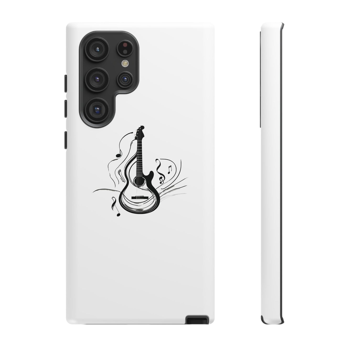 Tough Cases: Stylish Guitar Phone Case with Musical Notes