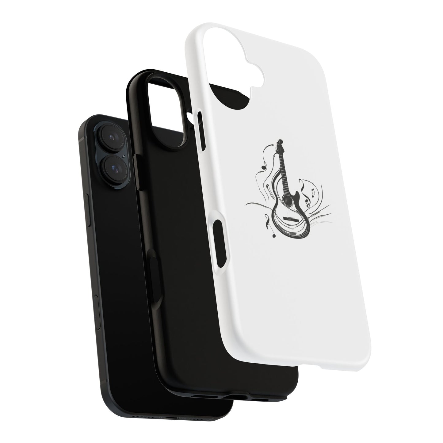 Tough Cases: Stylish Guitar Phone Case with Musical Notes