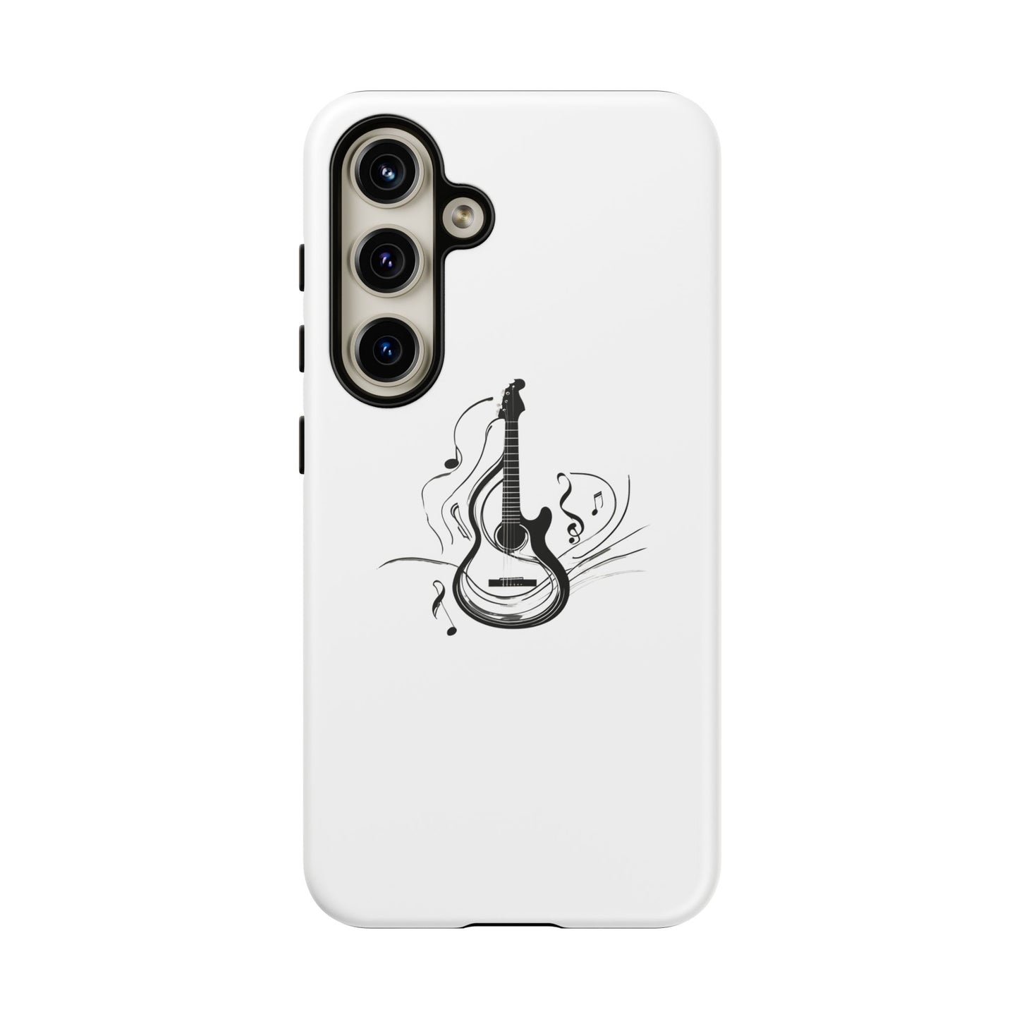 Tough Cases: Stylish Guitar Phone Case with Musical Notes