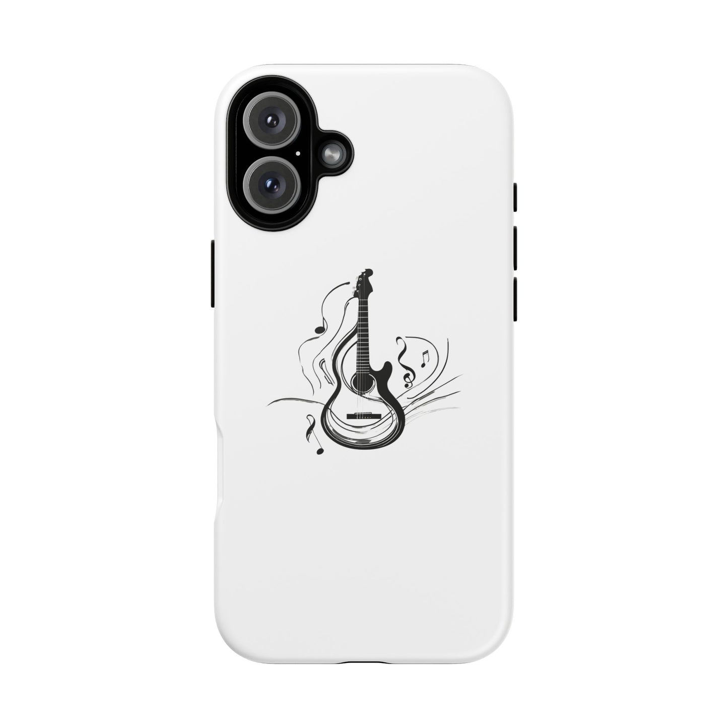 Tough Cases: Stylish Guitar Phone Case with Musical Notes