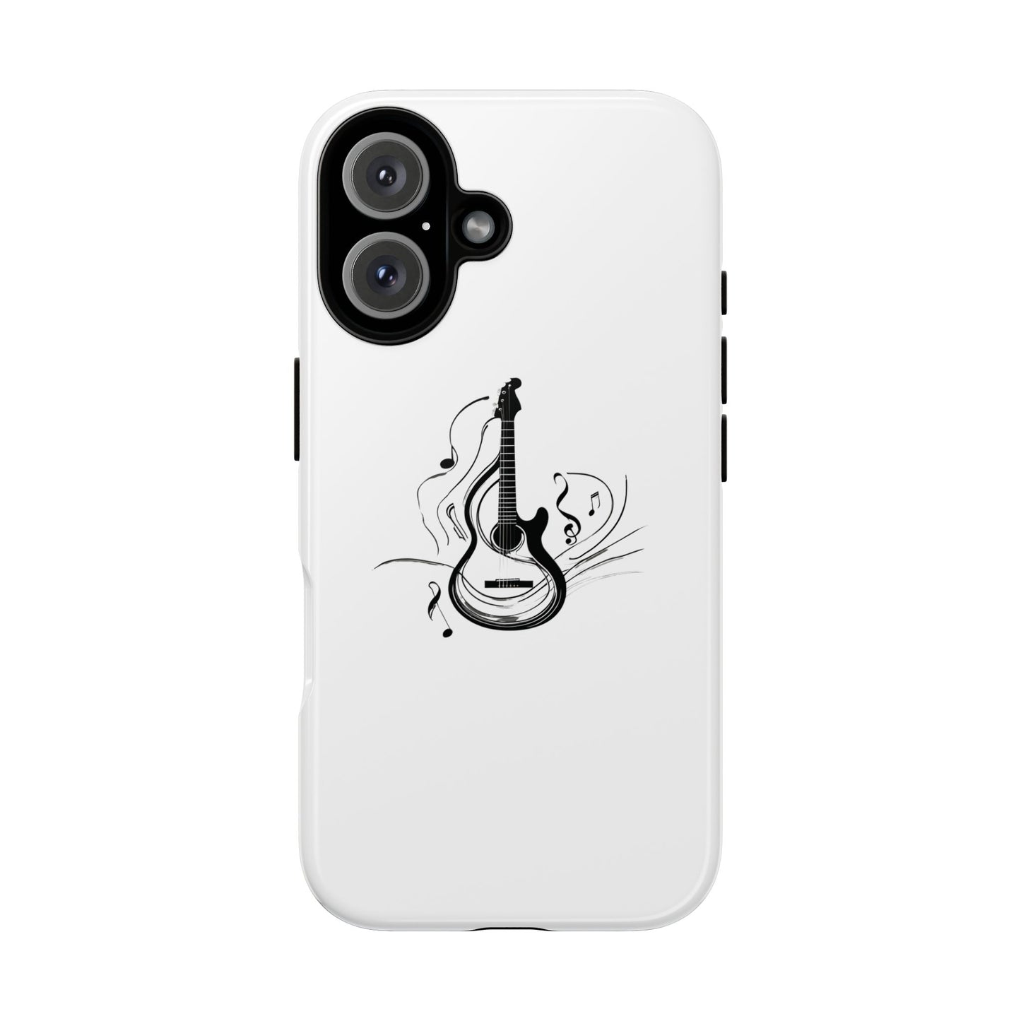 Tough Cases: Stylish Guitar Phone Case with Musical Notes