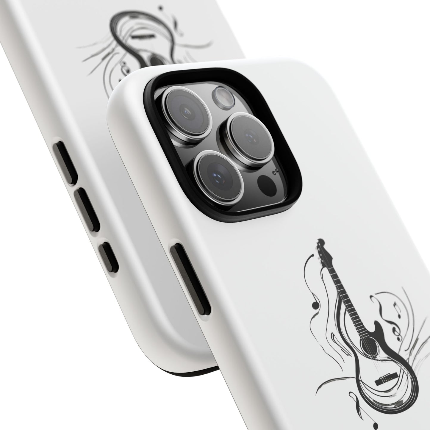 Tough Cases: Stylish Guitar Phone Case with Musical Notes