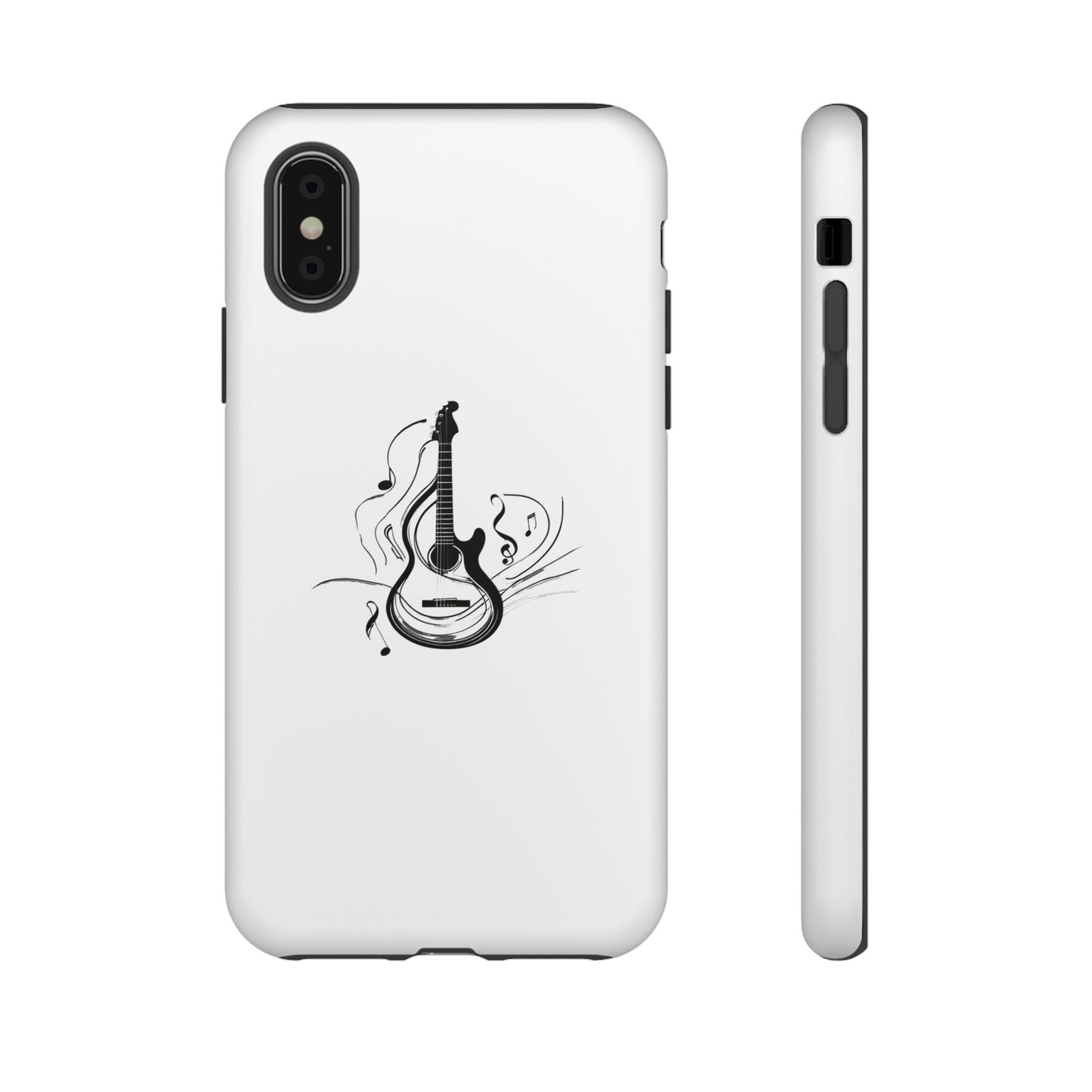 Tough Cases: Stylish Guitar Phone Case with Musical Notes