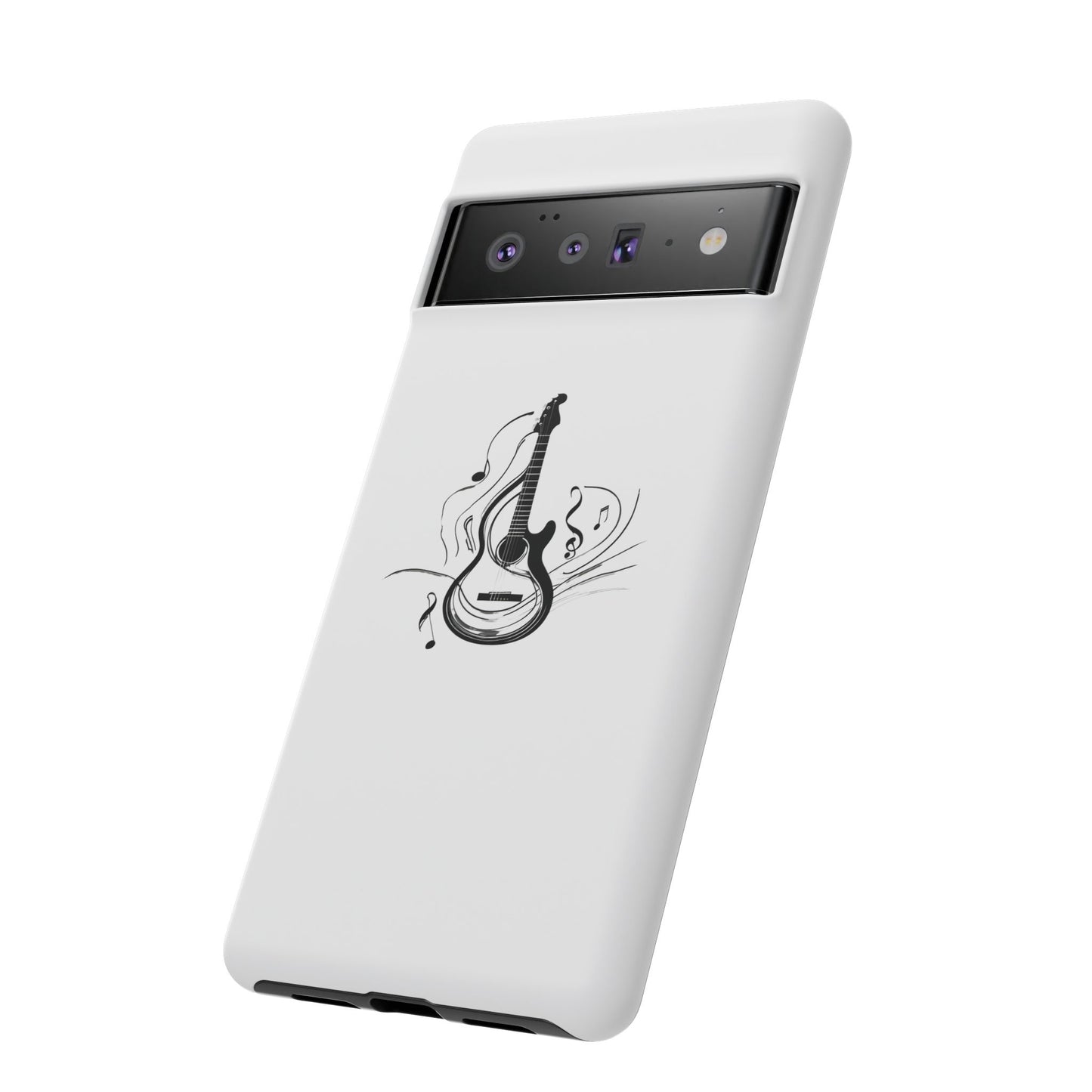 Tough Cases: Stylish Guitar Phone Case with Musical Notes