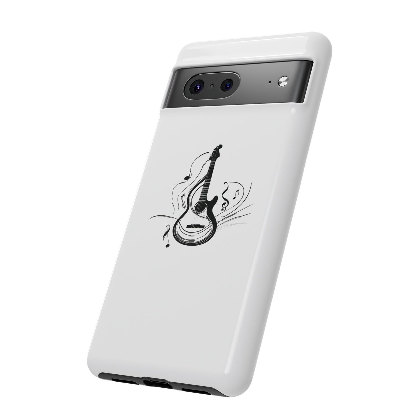 Tough Cases: Stylish Guitar Phone Case with Musical Notes