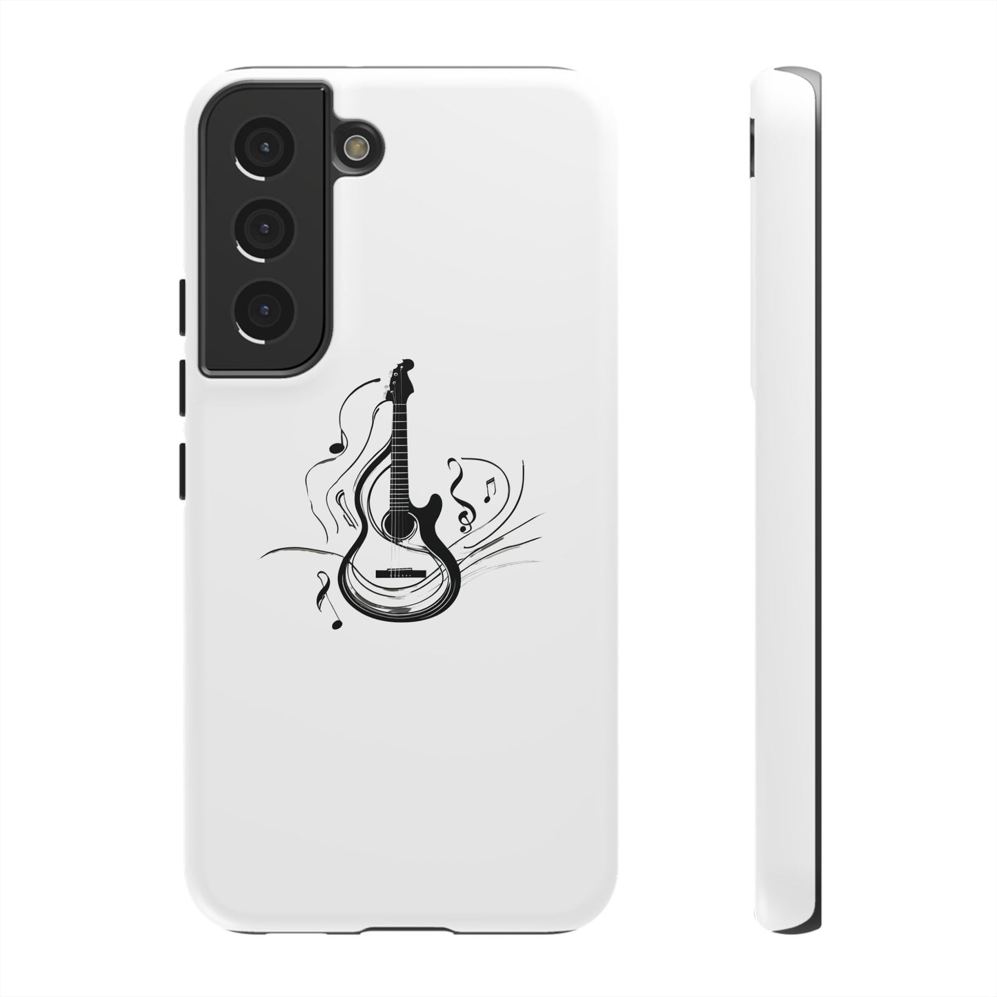 Tough Cases: Stylish Guitar Phone Case with Musical Notes