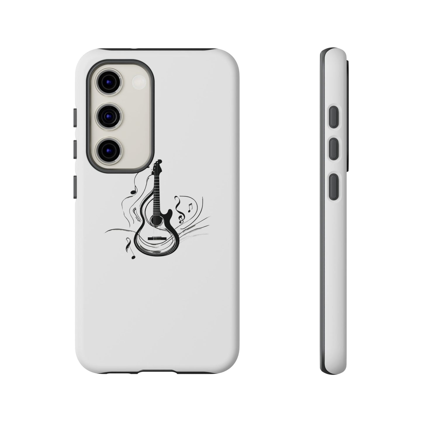 Tough Cases: Stylish Guitar Phone Case with Musical Notes