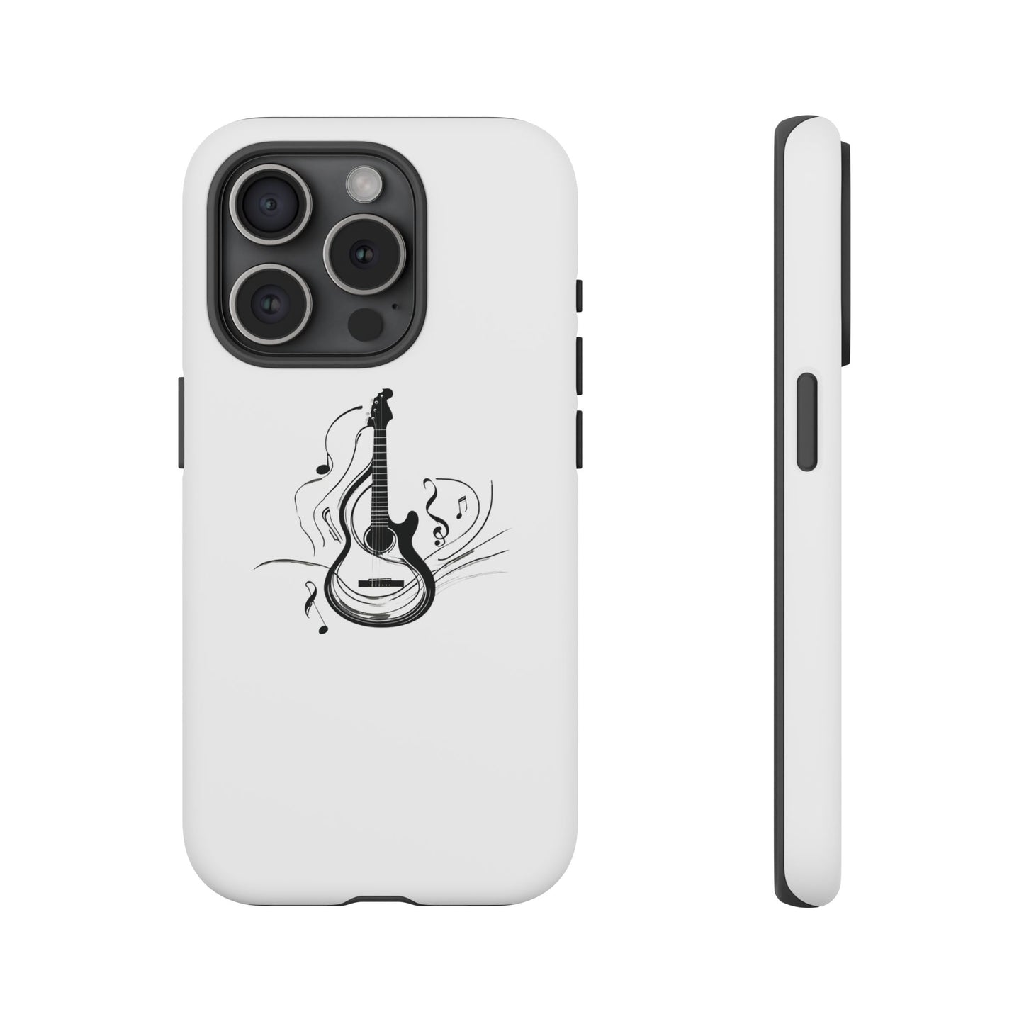 Tough Cases: Stylish Guitar Phone Case with Musical Notes
