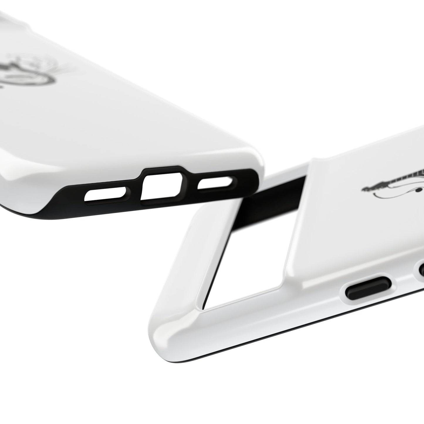 Tough Cases: Stylish Guitar Phone Case with Musical Notes