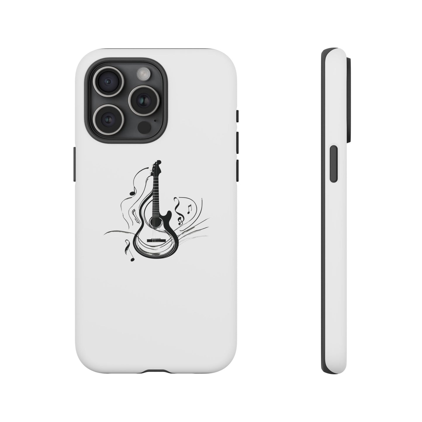 Tough Cases: Stylish Guitar Phone Case with Musical Notes