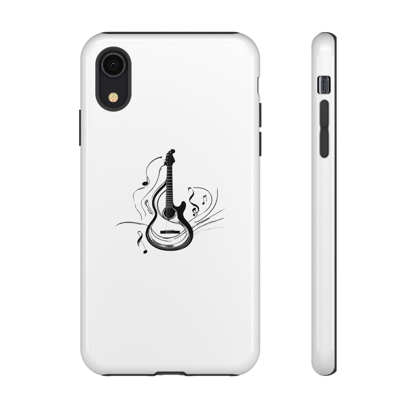 Tough Cases: Stylish Guitar Phone Case with Musical Notes