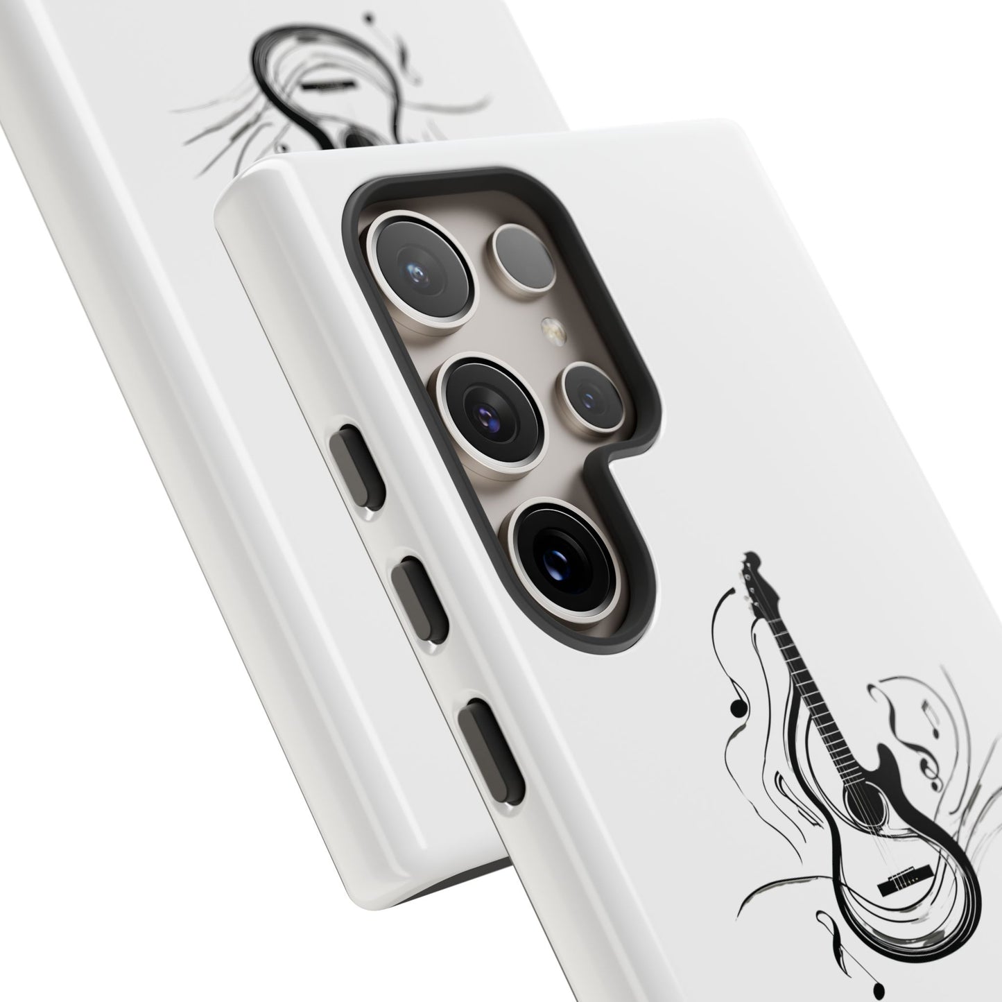 Tough Cases: Stylish Guitar Phone Case with Musical Notes
