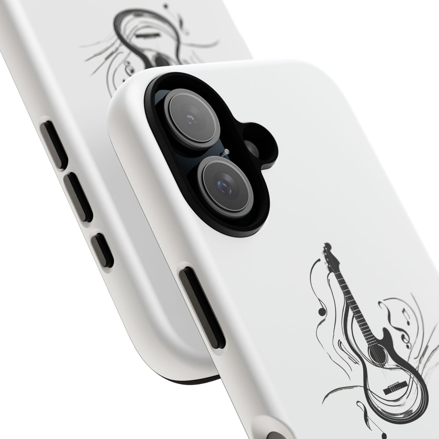Tough Cases: Stylish Guitar Phone Case with Musical Notes