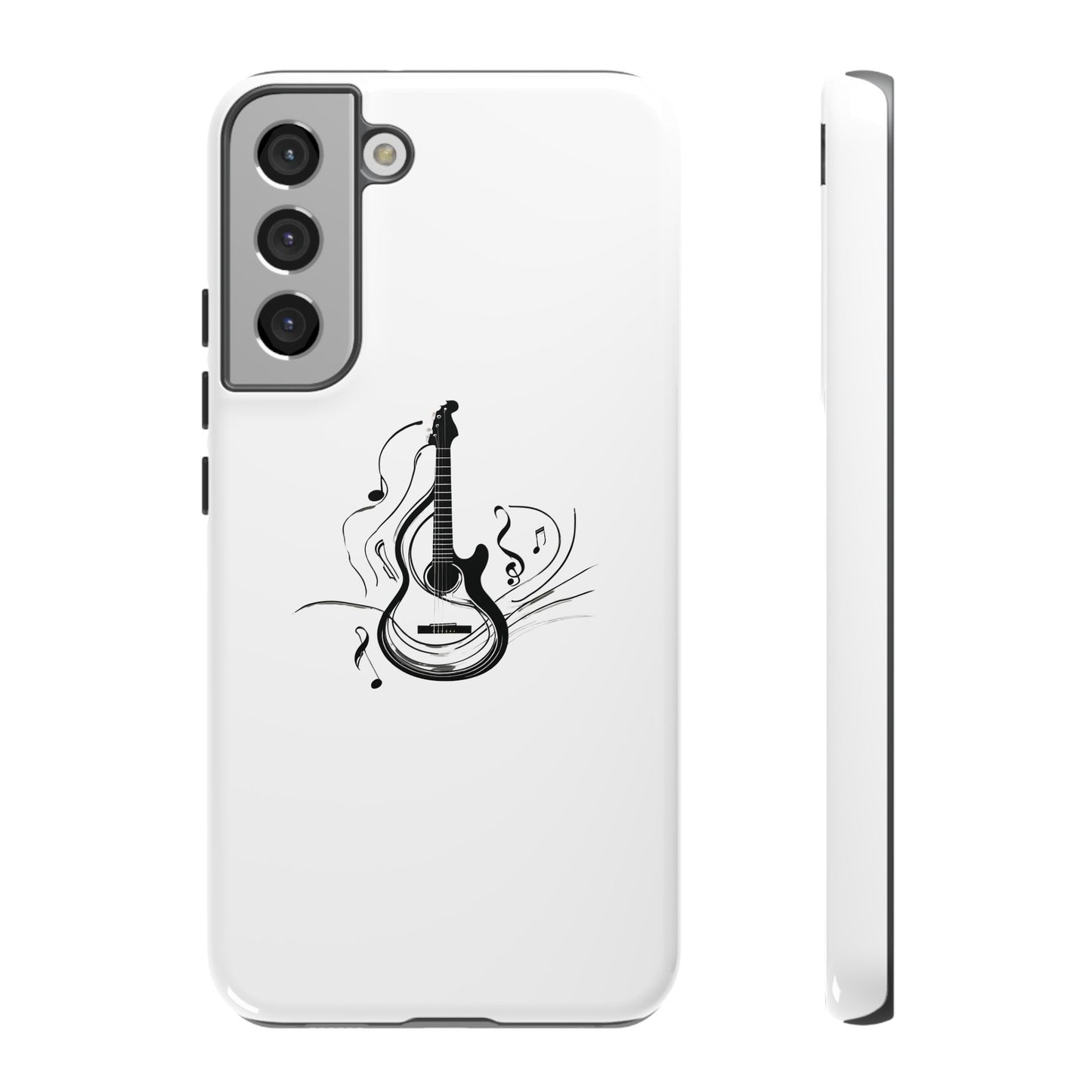Tough Cases: Stylish Guitar Phone Case with Musical Notes