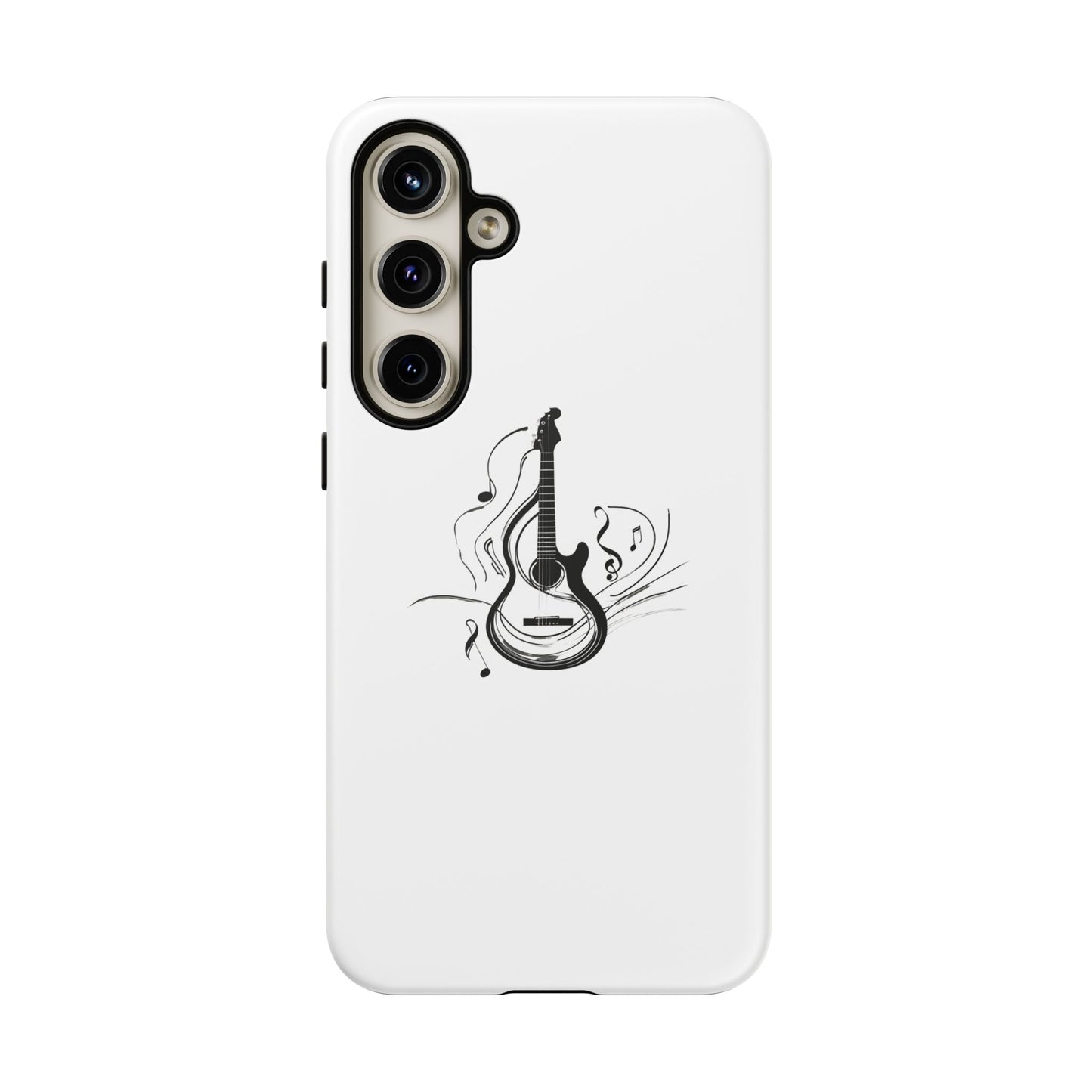 Tough Cases: Stylish Guitar Phone Case with Musical Notes