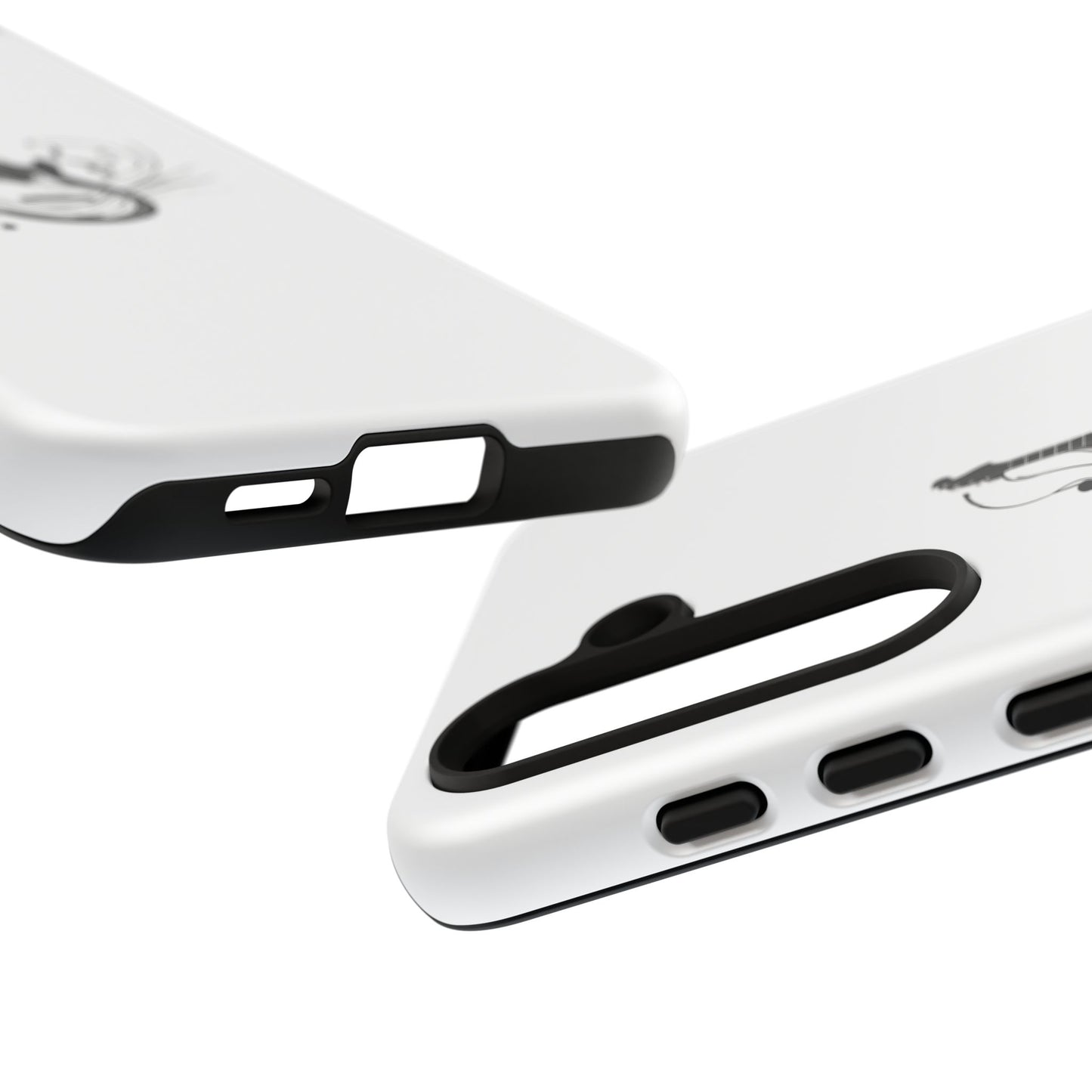 Tough Cases: Stylish Guitar Phone Case with Musical Notes
