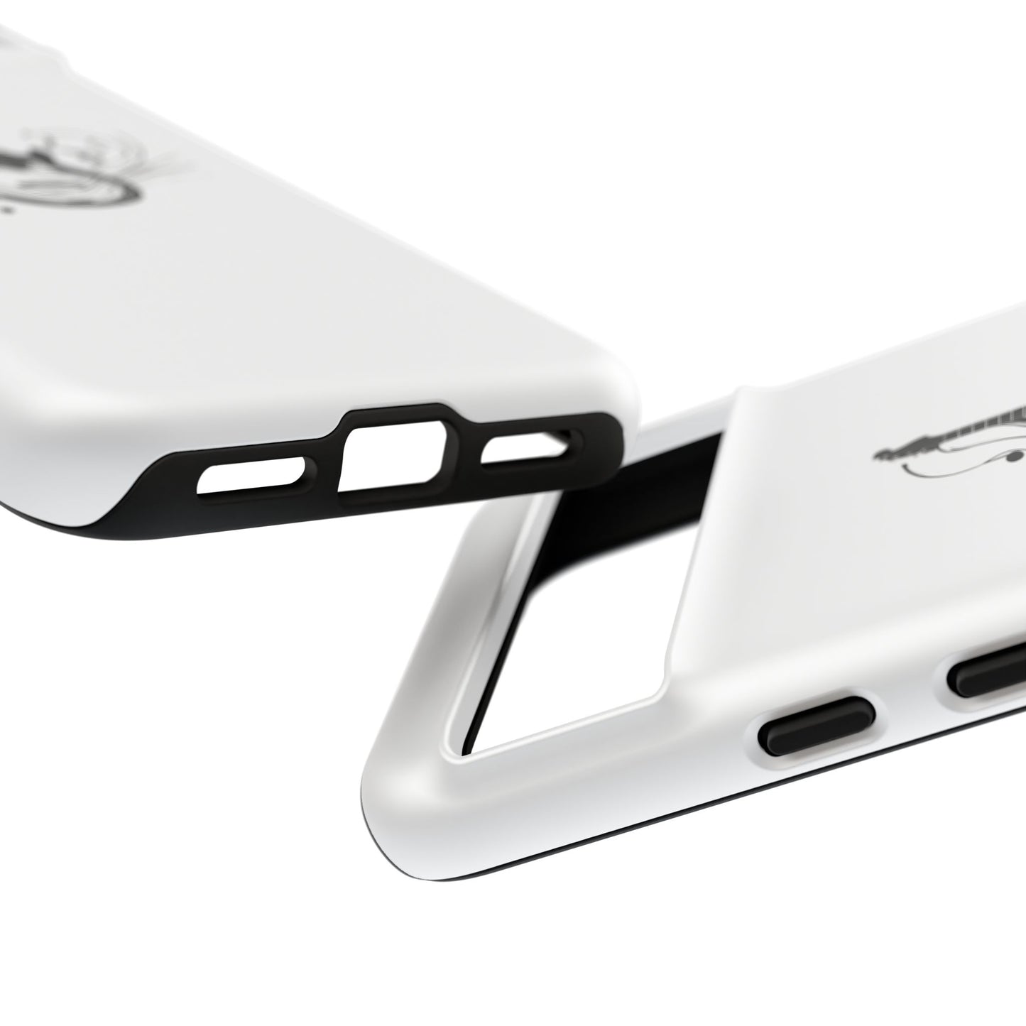 Tough Cases: Stylish Guitar Phone Case with Musical Notes