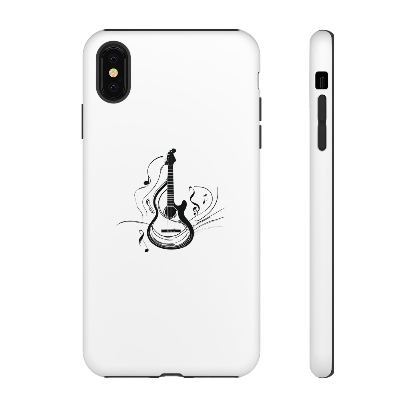 Tough Cases: Stylish Guitar Phone Case with Musical Notes