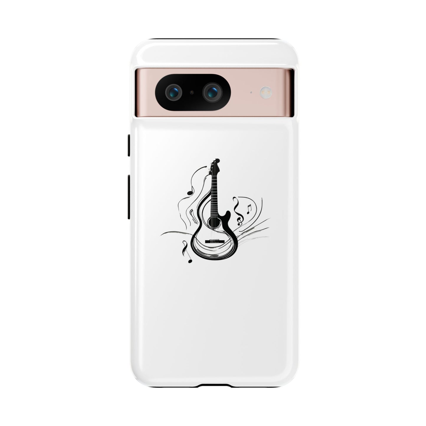 Tough Cases: Stylish Guitar Phone Case with Musical Notes