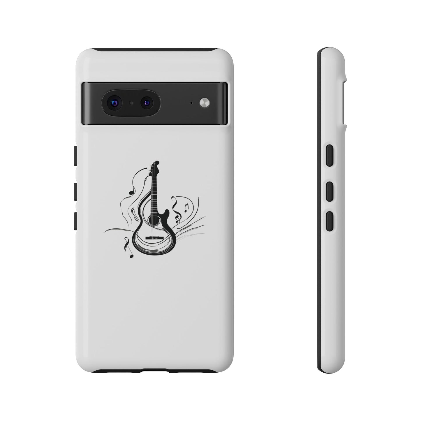 Tough Cases: Stylish Guitar Phone Case with Musical Notes