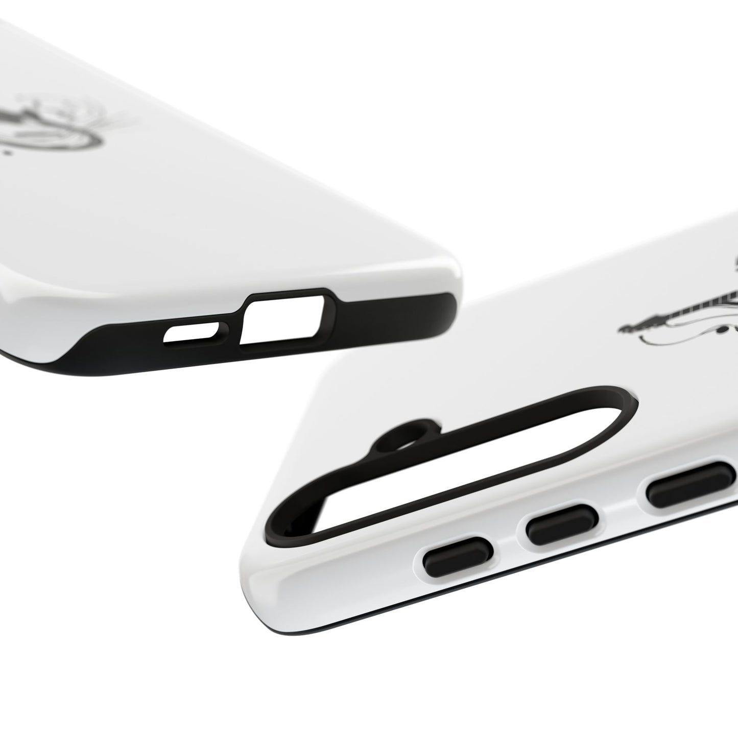 Tough Cases: Stylish Guitar Phone Case with Musical Notes