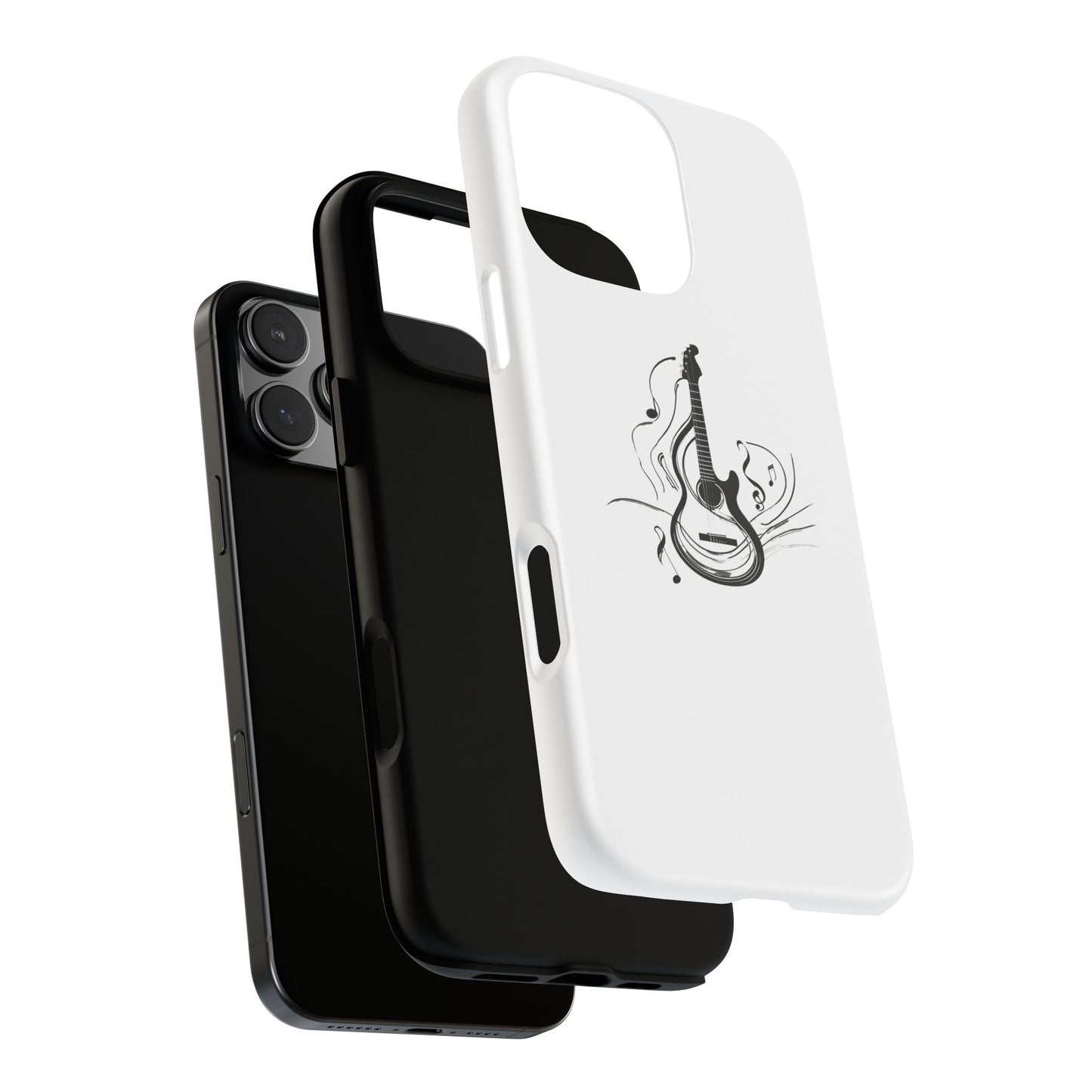 Tough Cases: Stylish Guitar Phone Case with Musical Notes