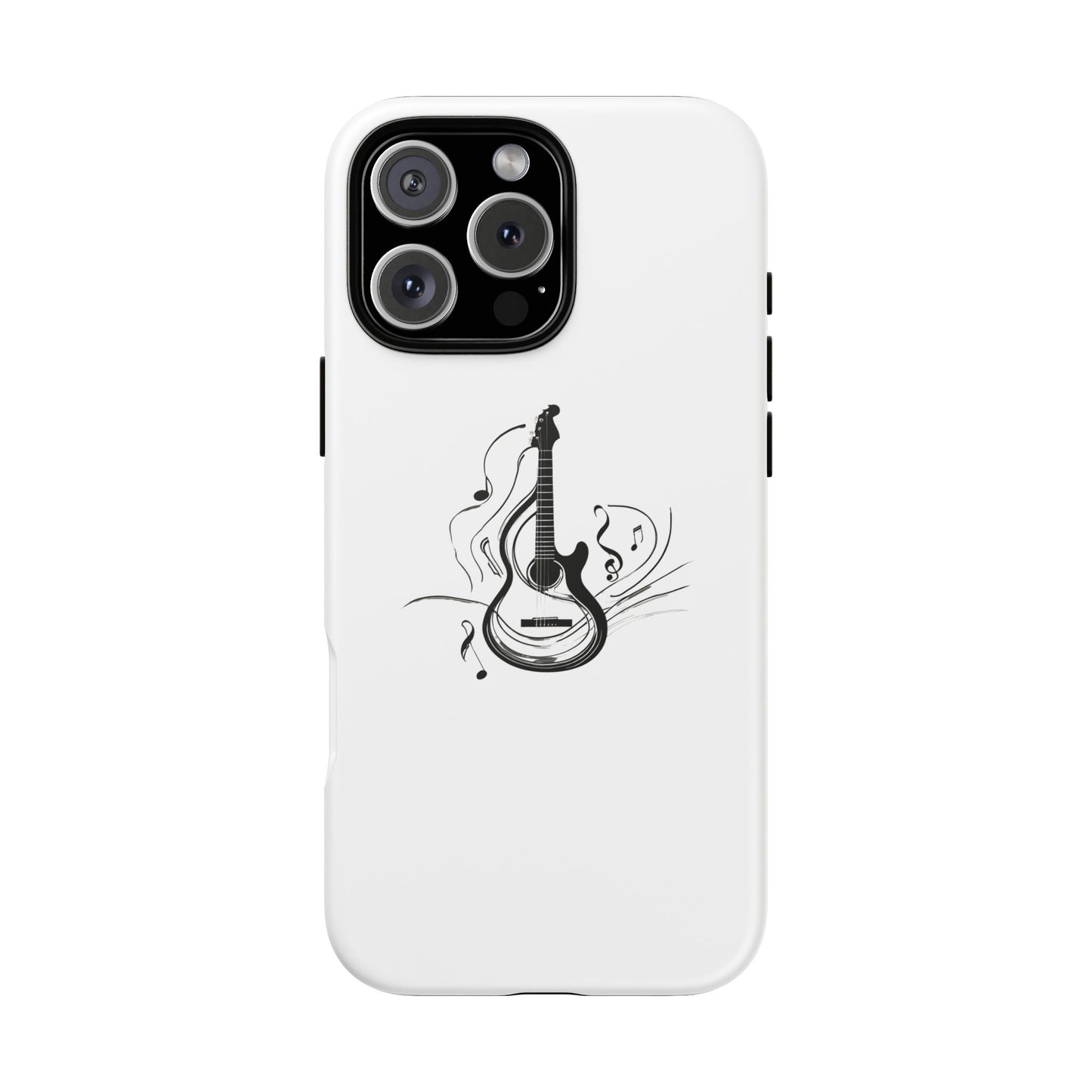 Tough Cases: Stylish Guitar Phone Case with Musical Notes