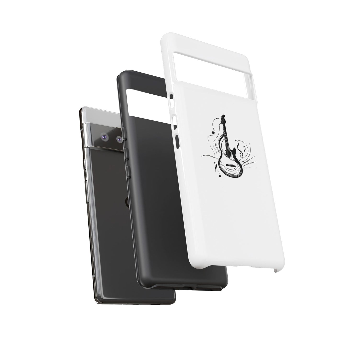 Tough Cases: Stylish Guitar Phone Case with Musical Notes