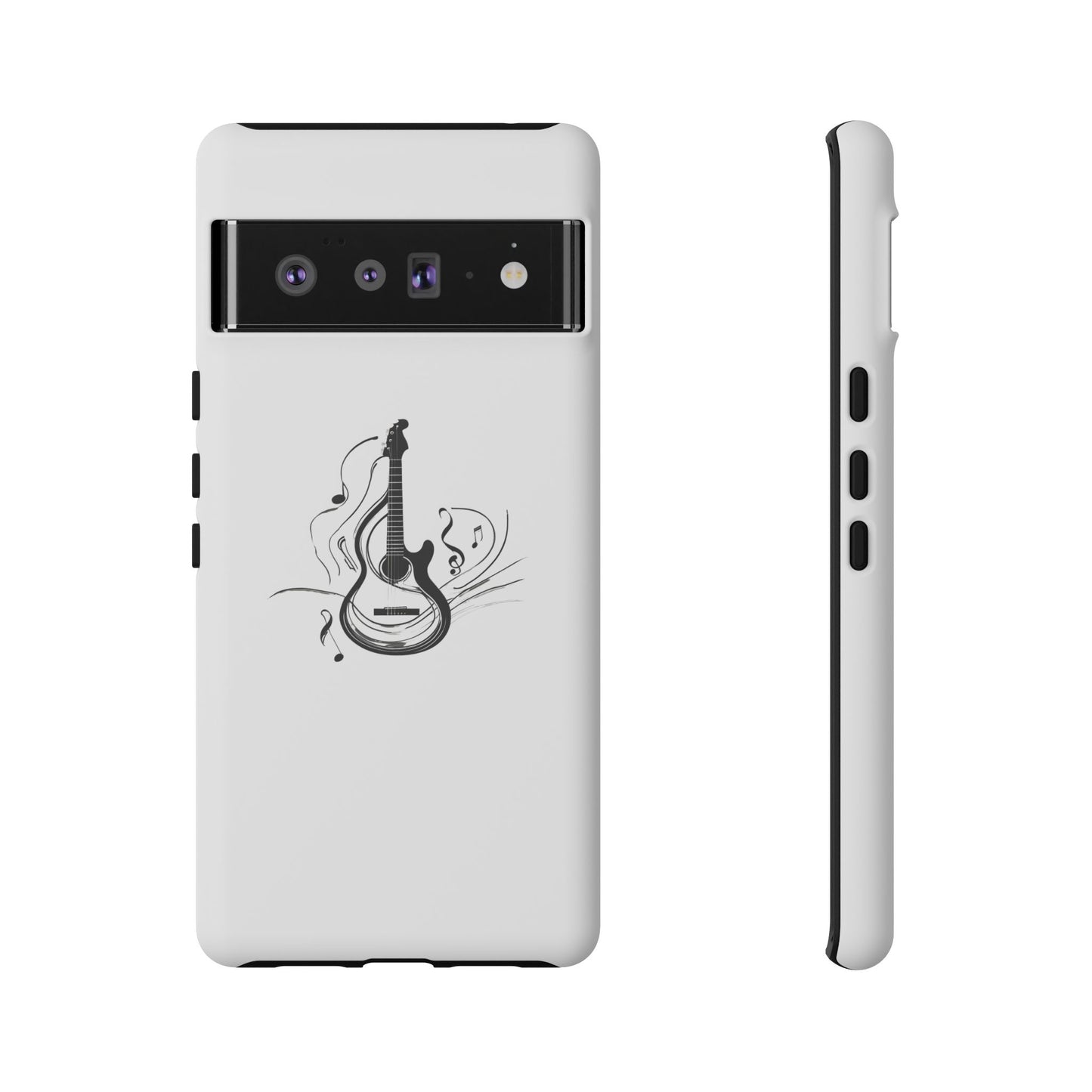 Tough Cases: Stylish Guitar Phone Case with Musical Notes