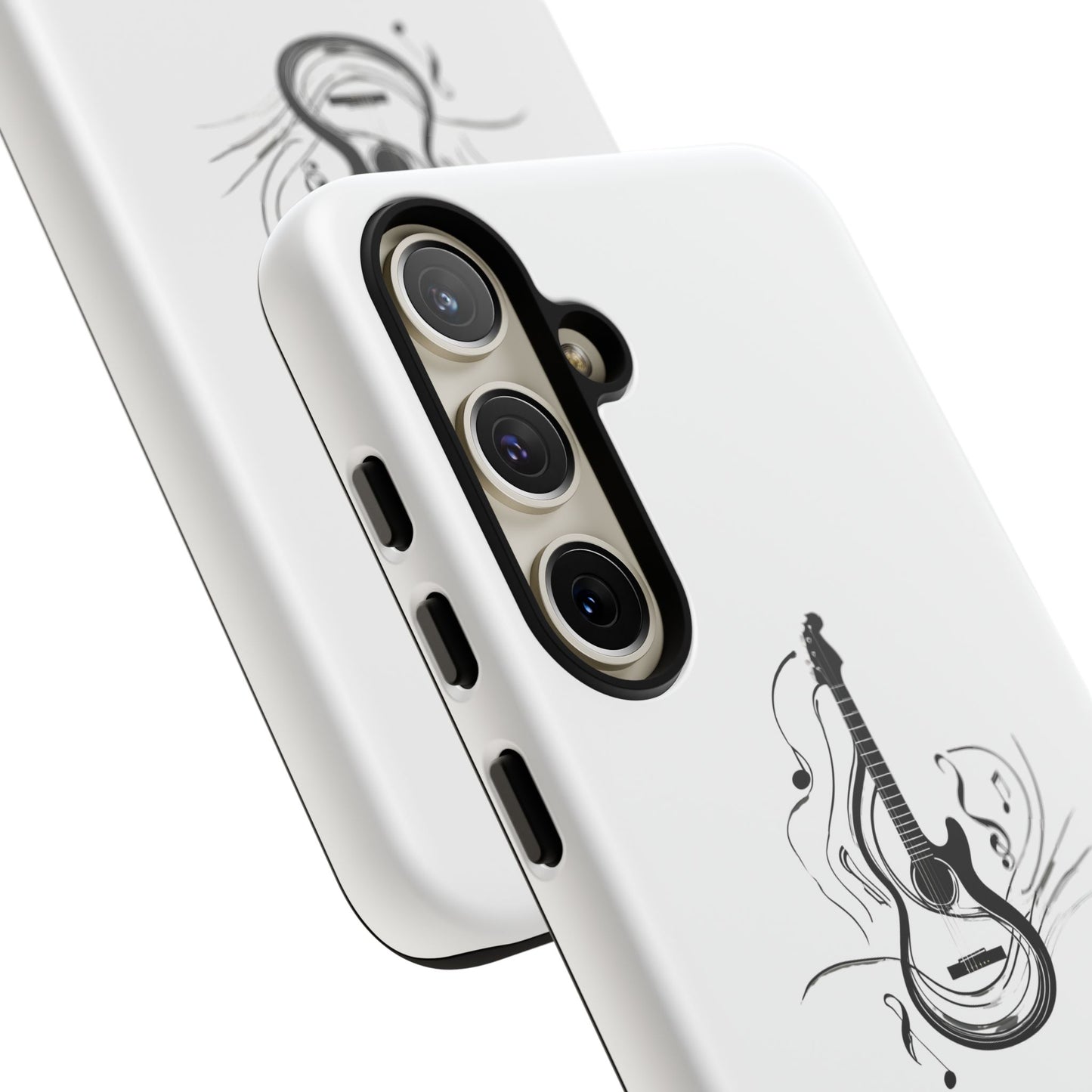 Tough Cases: Stylish Guitar Phone Case with Musical Notes