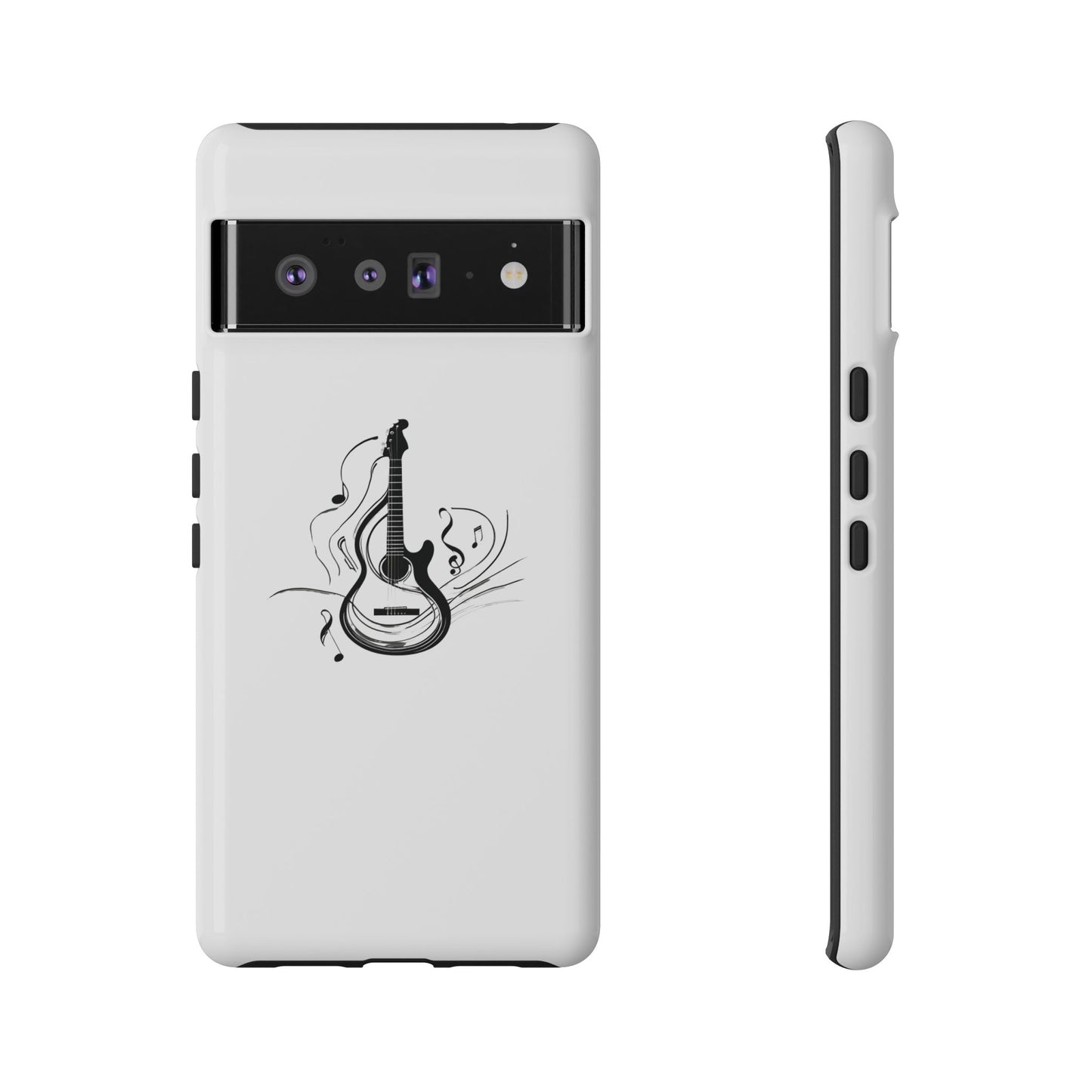 Tough Cases: Stylish Guitar Phone Case with Musical Notes
