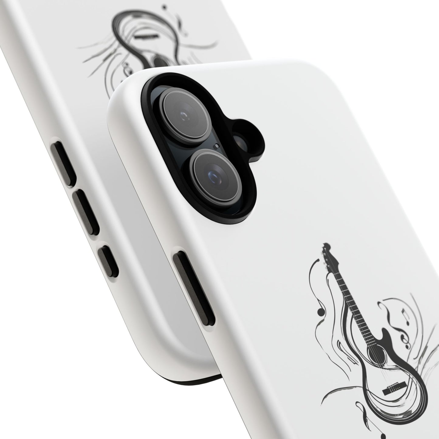Tough Cases: Stylish Guitar Phone Case with Musical Notes